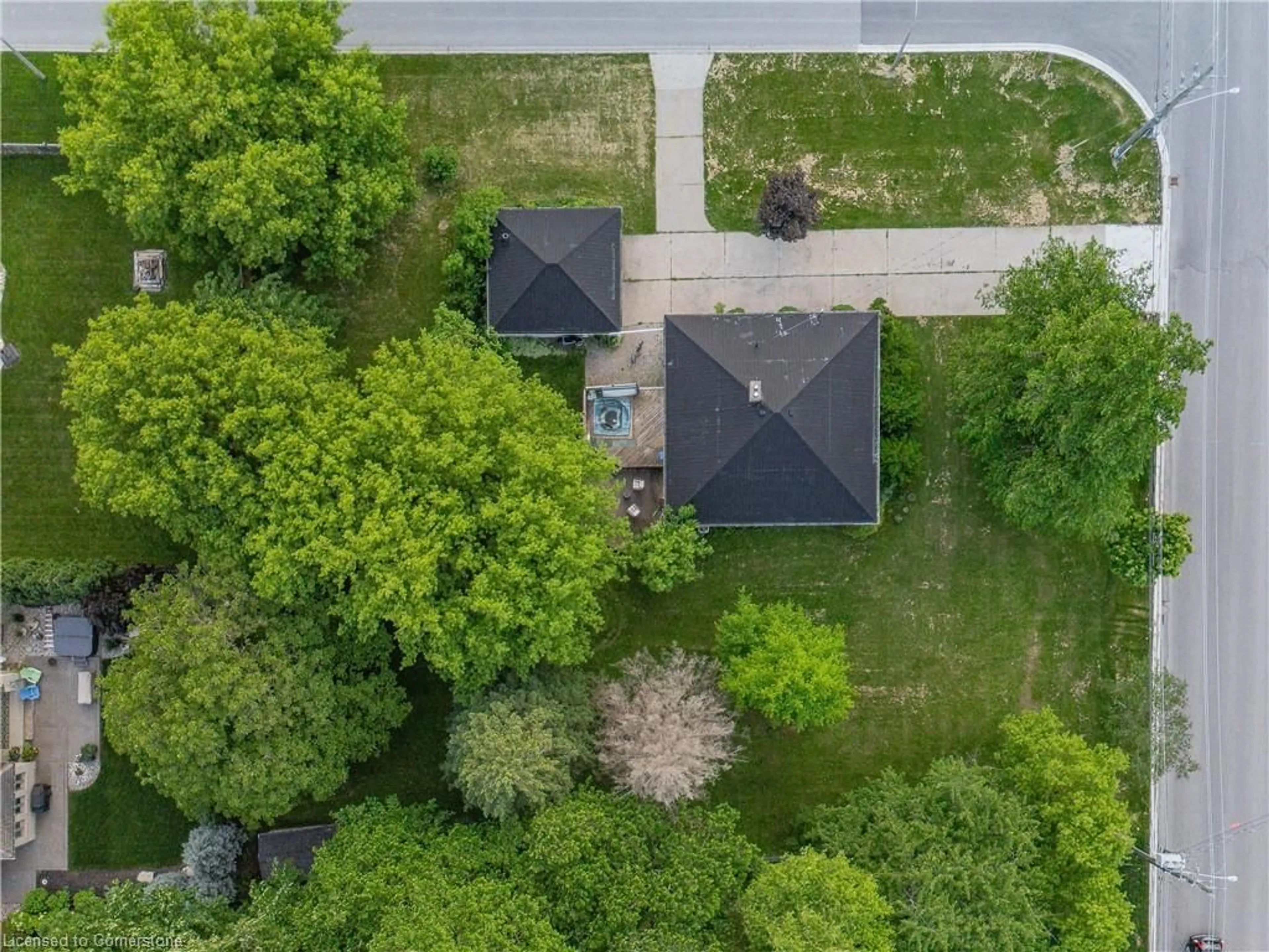 A pic from outside/outdoor area/front of a property/back of a property/a pic from drone, street for 1060 Queens Bush Rd, Wellesley Ontario N0B 2T0