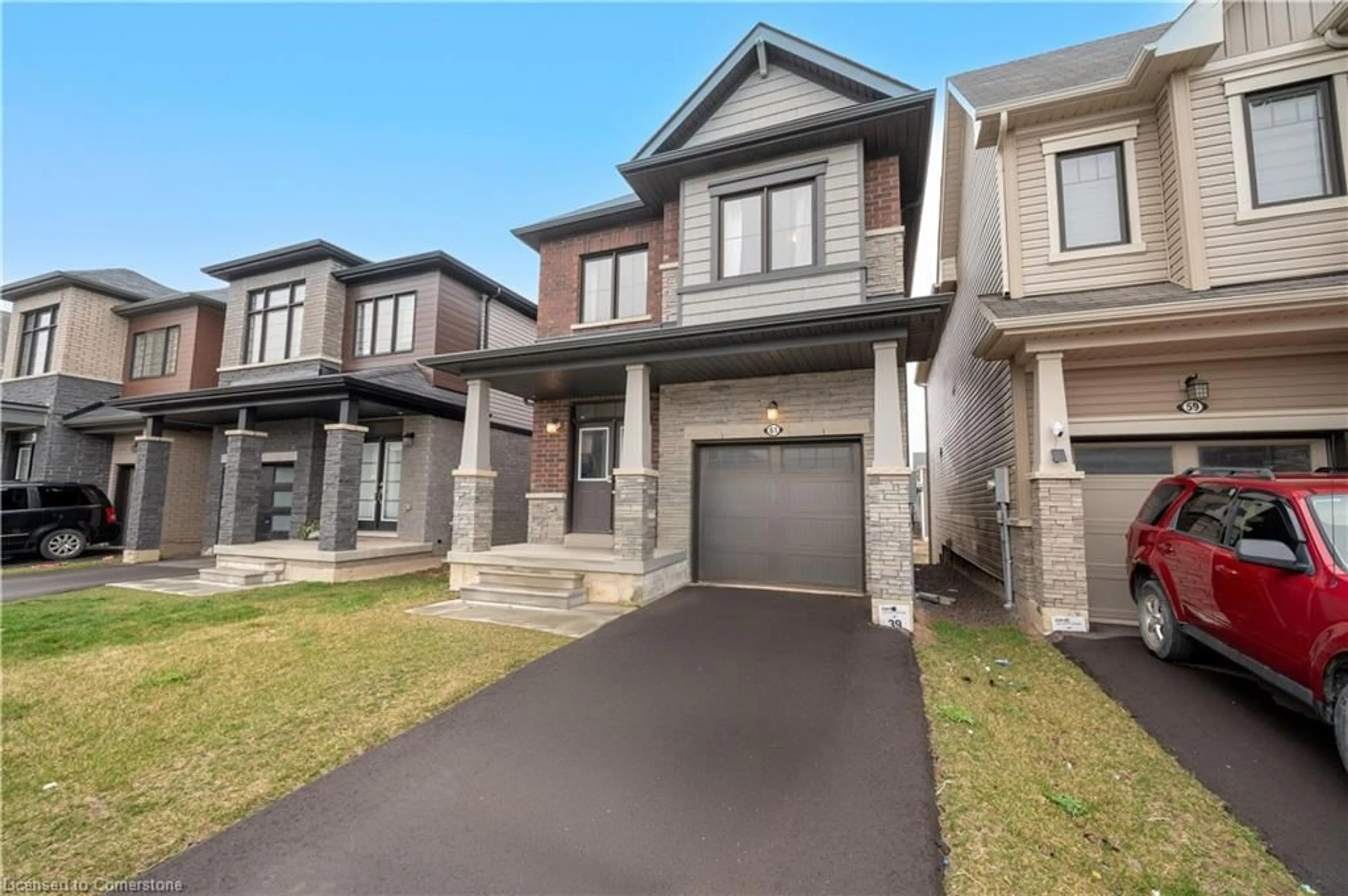 Home with brick exterior material, street for 61 Vanilla Trail, Thorold Ontario L2V 0L3