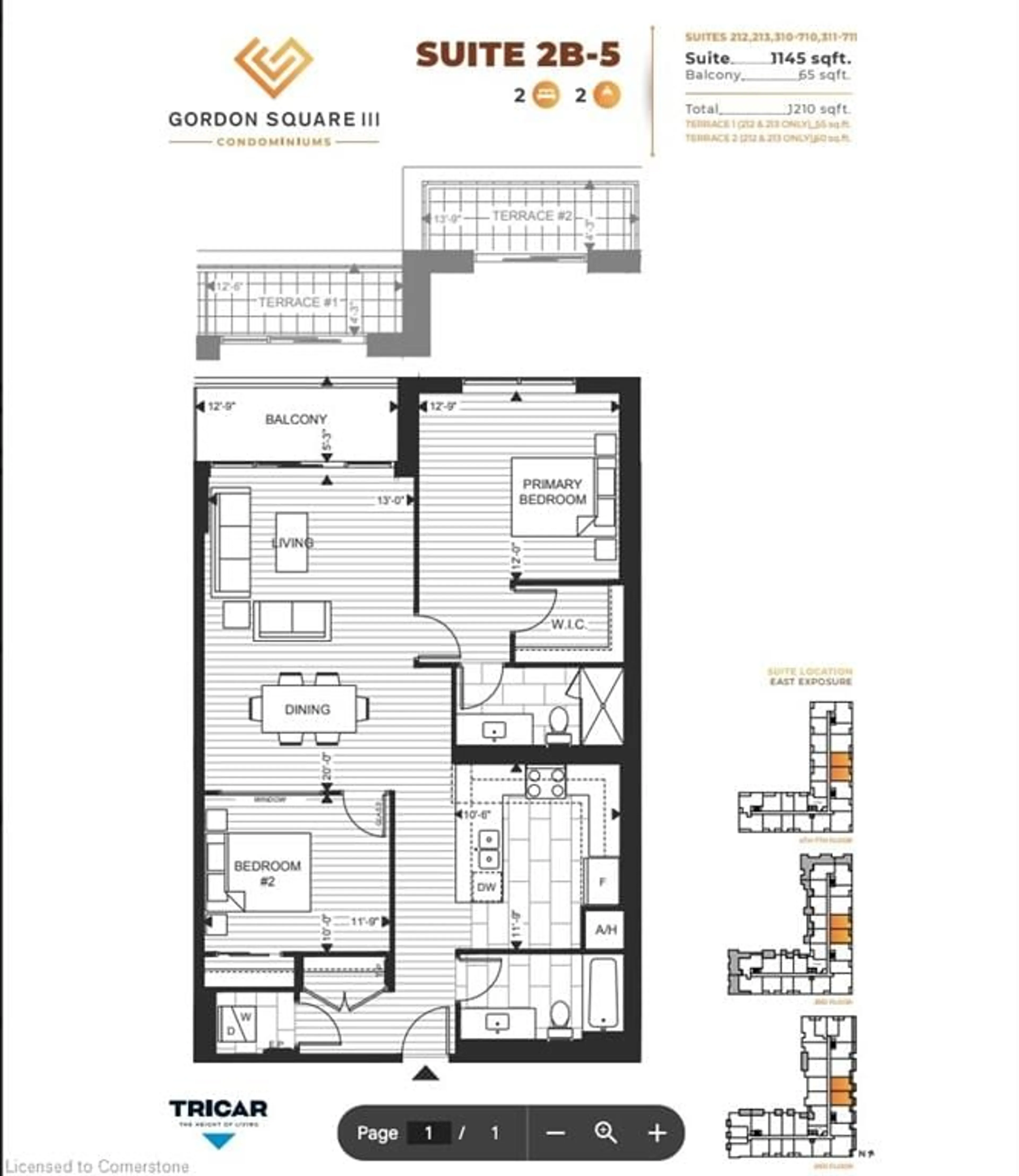 Floor plan for 1882 Gordon St #511, Guelph Ontario N1L 0P6