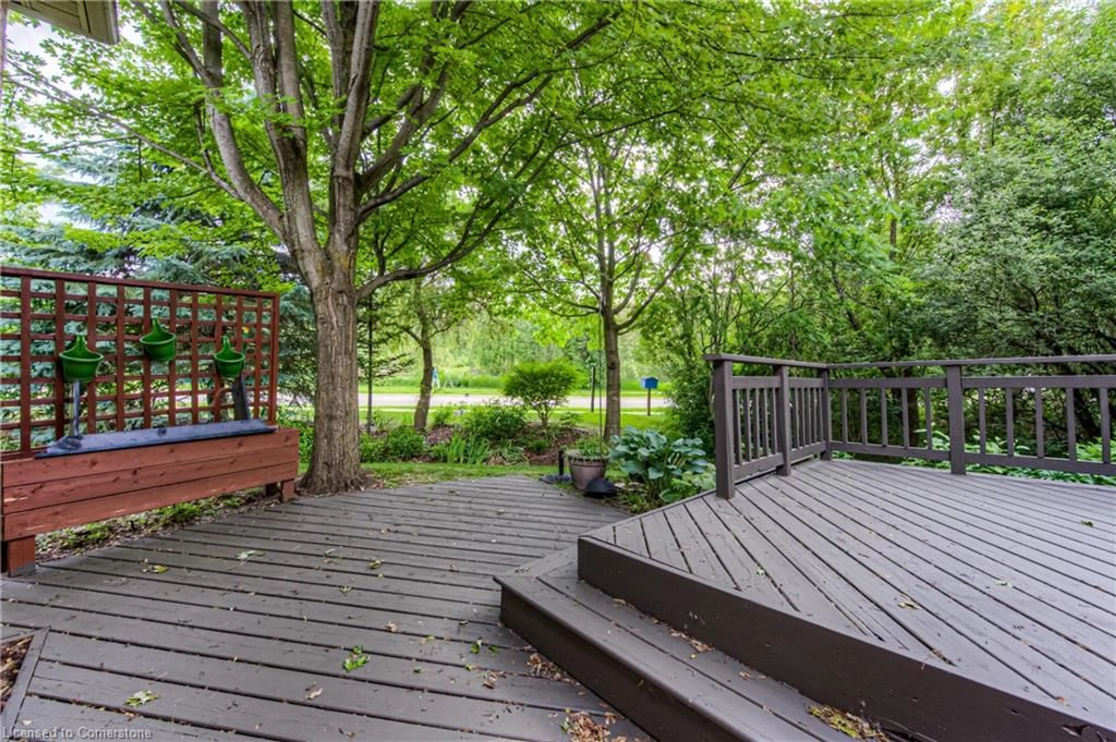 Patio, forest/trees view for 100 Idle Creek Dr #19, Kitchener Ontario N2A 4H3