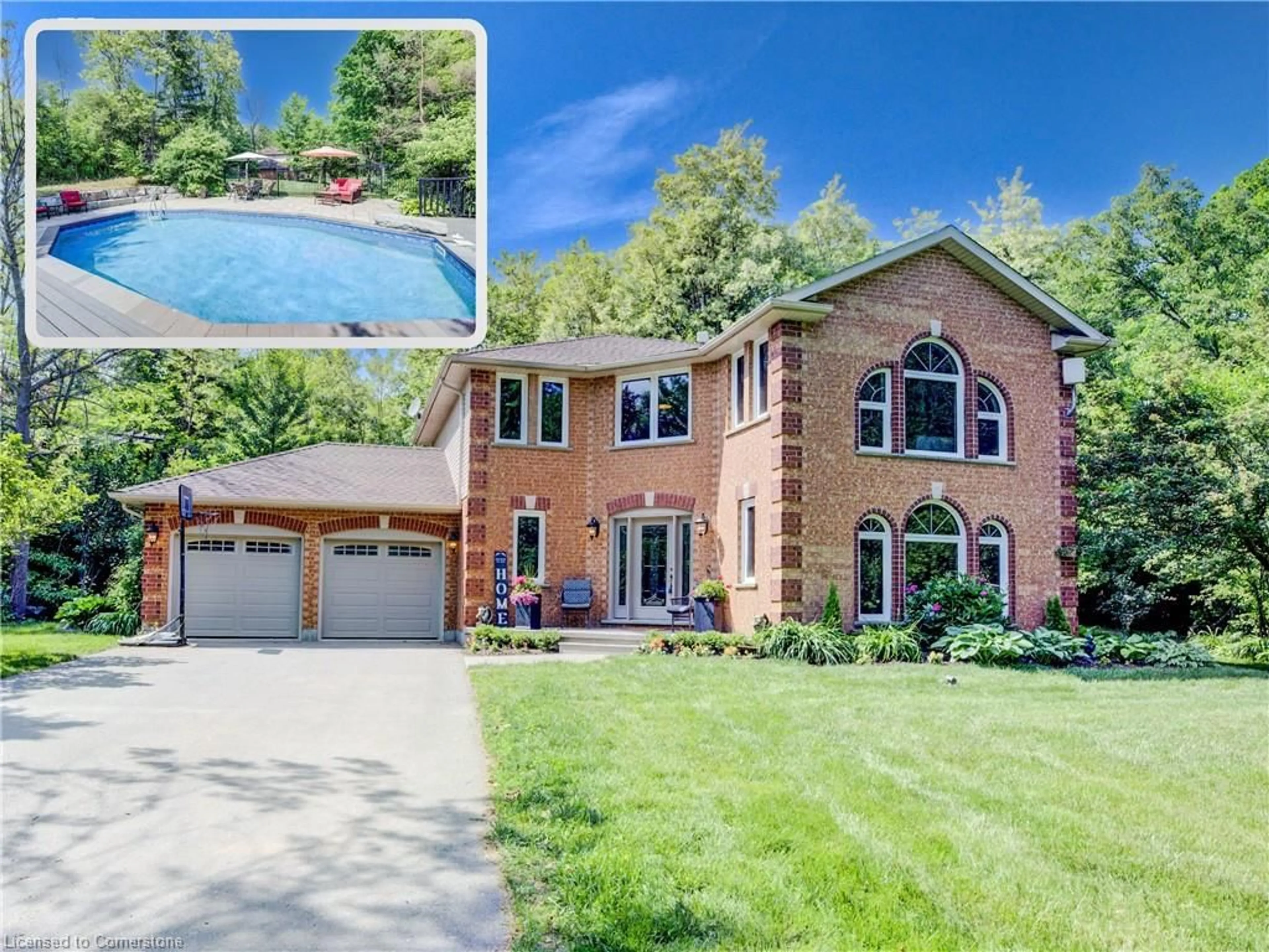 Home with brick exterior material, water/lake/river/ocean view for 7664 Maltby Rd, Puslinch Ontario N0B 2J0