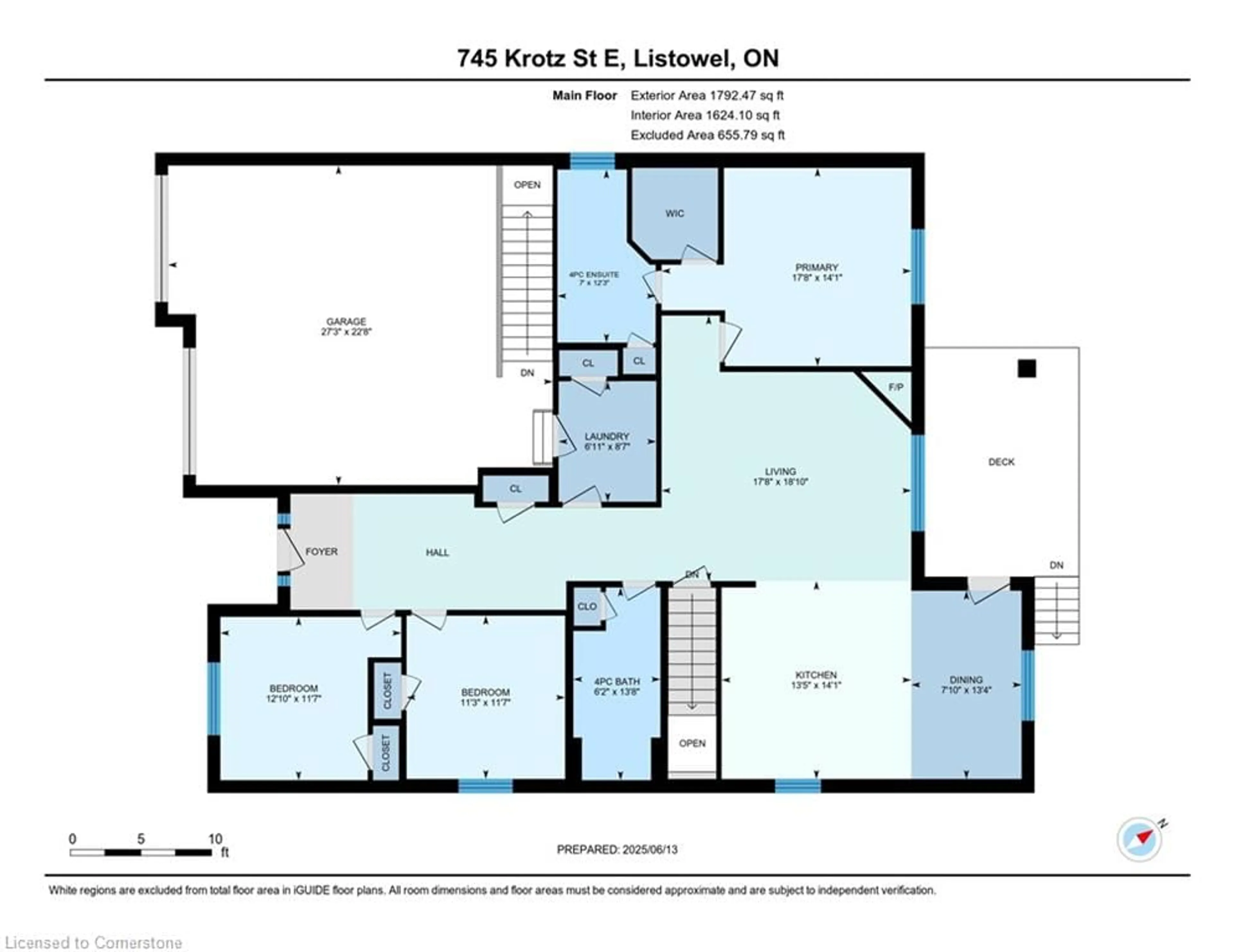 Floor plan for 745 Krotz St, Listowel Ontario N4W 0E4