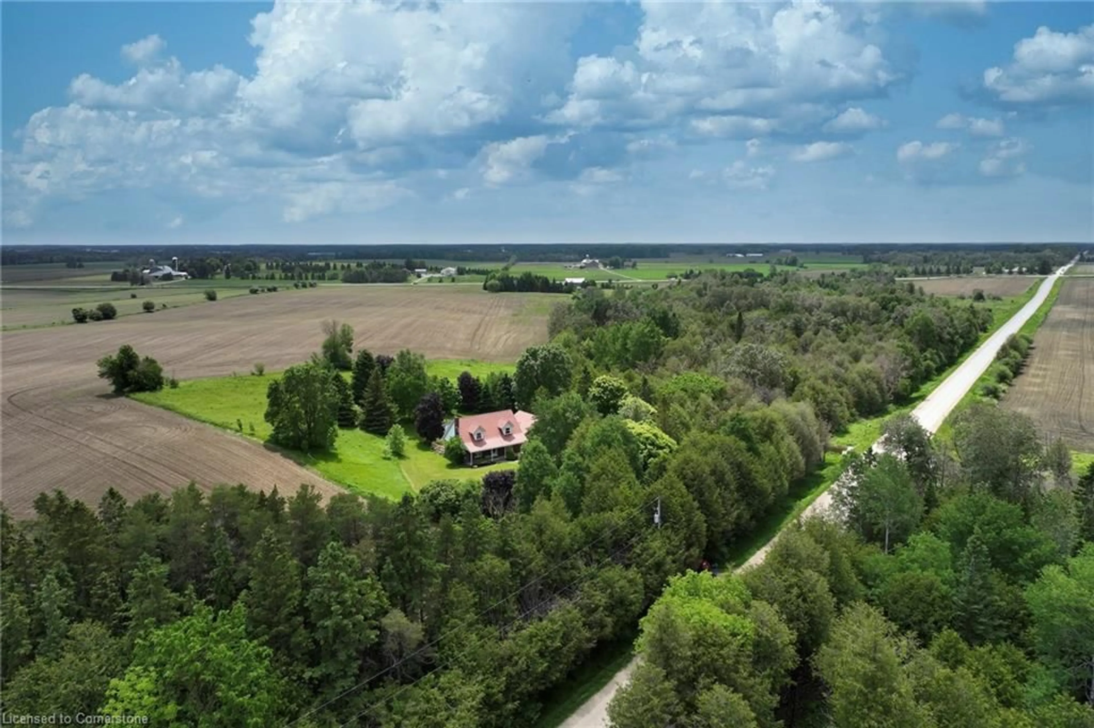 A pic from outside/outdoor area/front of a property/back of a property/a pic from drone, forest/trees view for 7135 Sideroad 3 Sideroad, Arthur Ontario N0G 2L0
