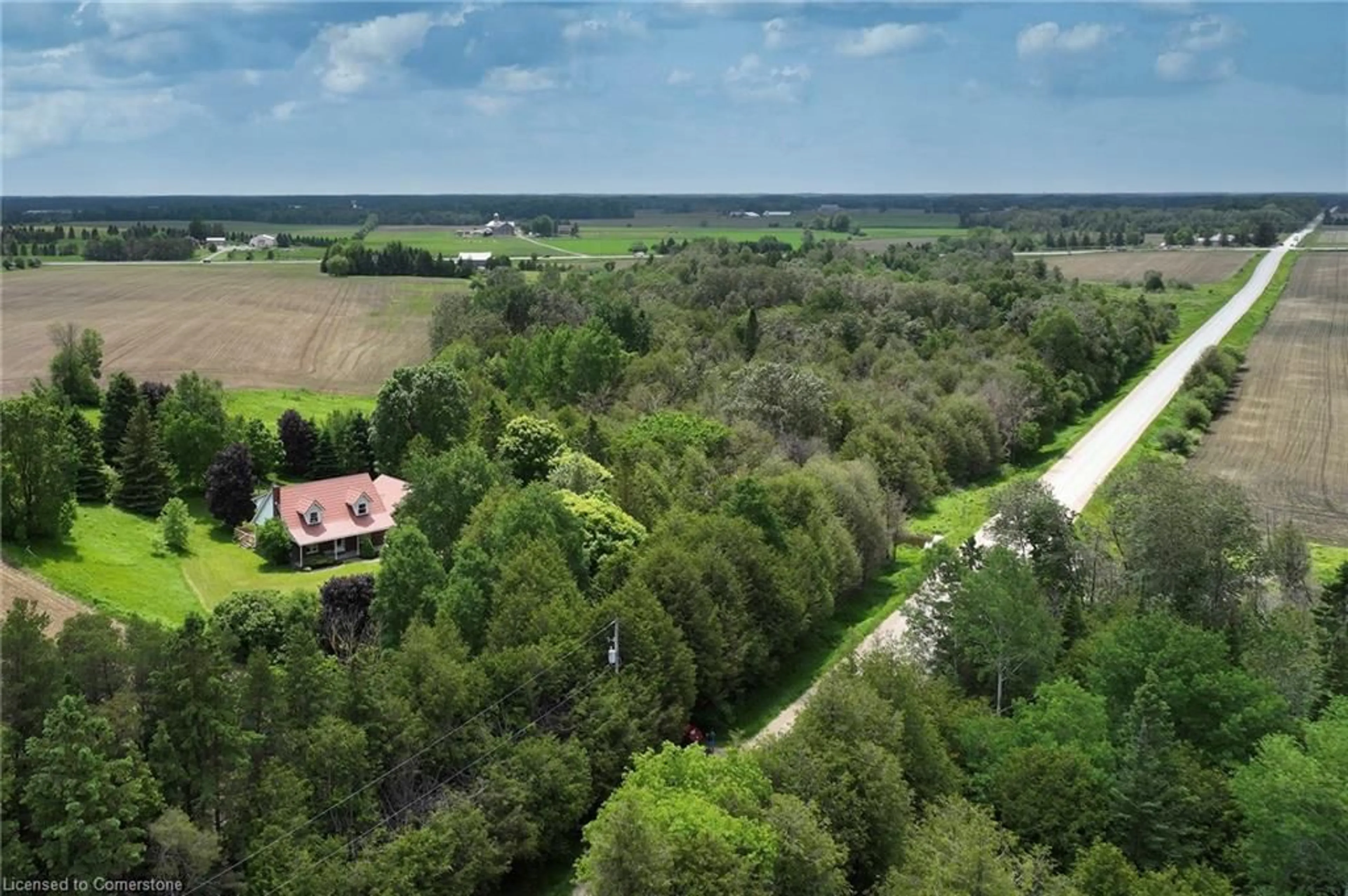 A pic from outside/outdoor area/front of a property/back of a property/a pic from drone, forest/trees view for 7135 Sideroad 3 Sideroad, Arthur Ontario N0G 2L0