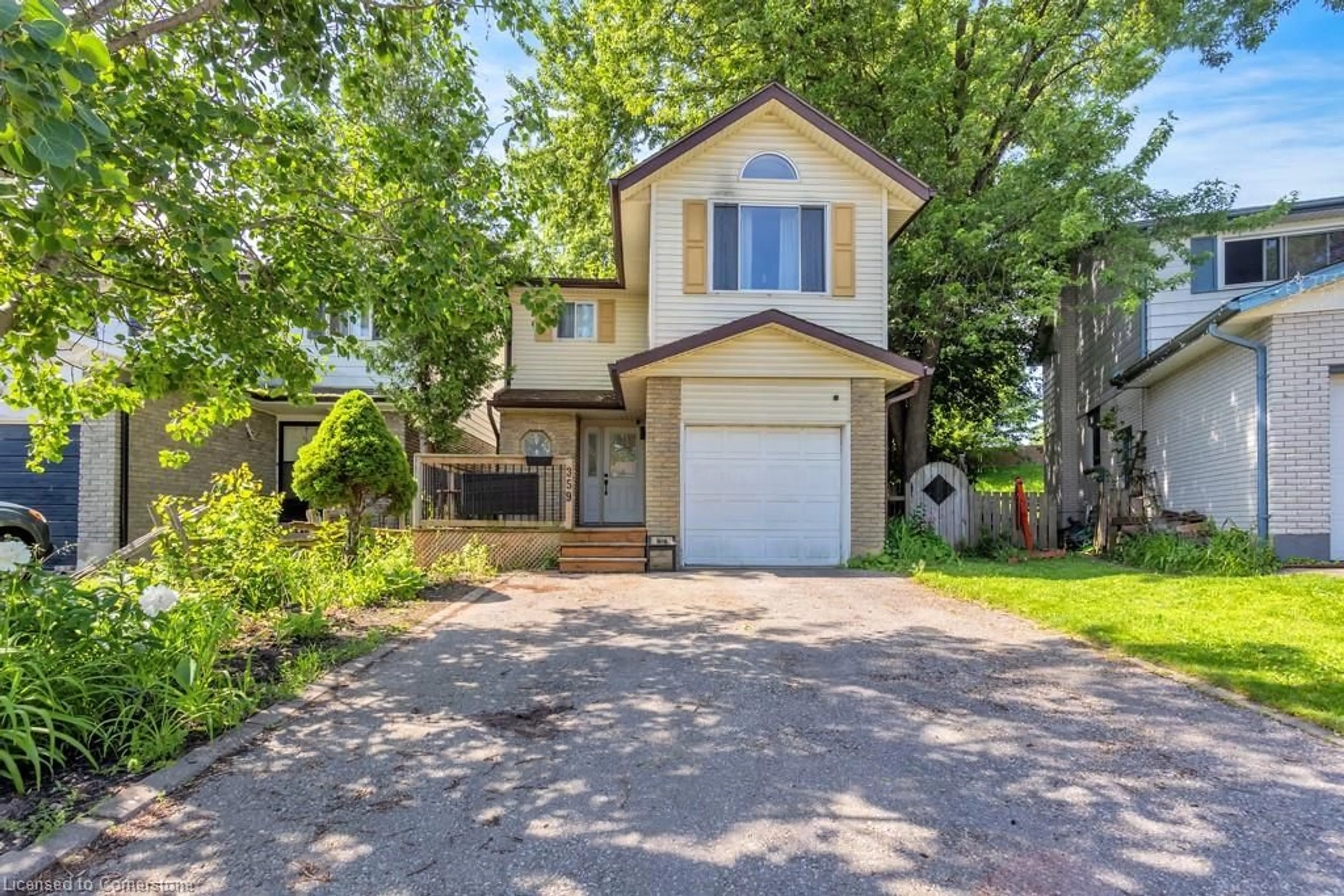 Home with vinyl exterior material, street for 359 Westwood Dr, Kitchener Ontario N2M 2K5