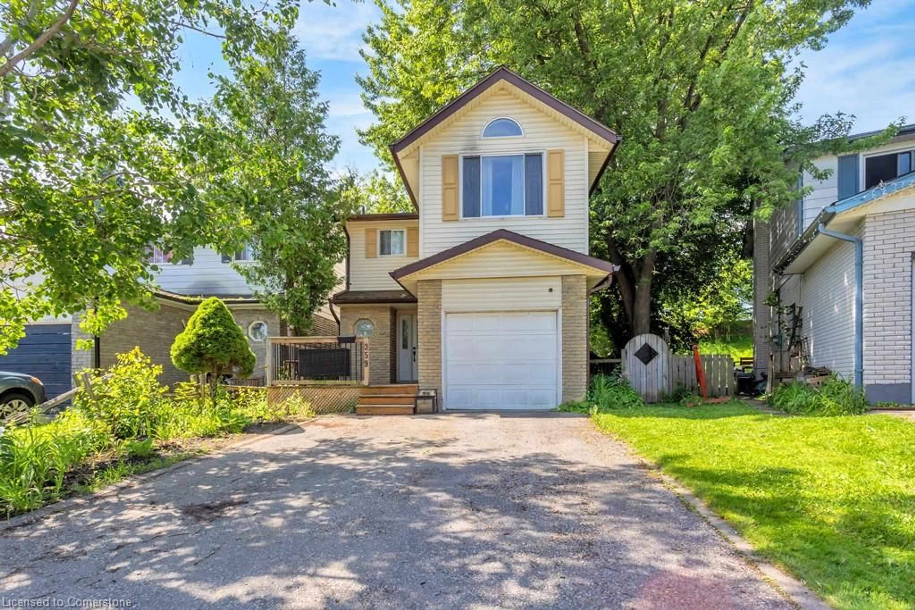 Home with vinyl exterior material, street for 359 Westwood Dr, Kitchener Ontario N2M 2K5