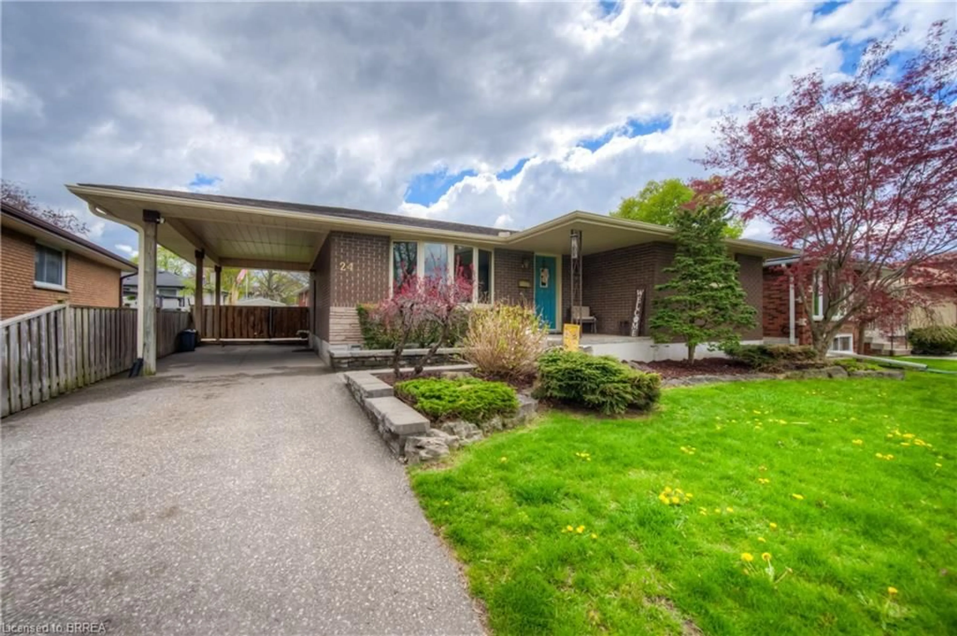Home with brick exterior material, street for 24 Allanton Blvd, Brantford Ontario N3R 3C1