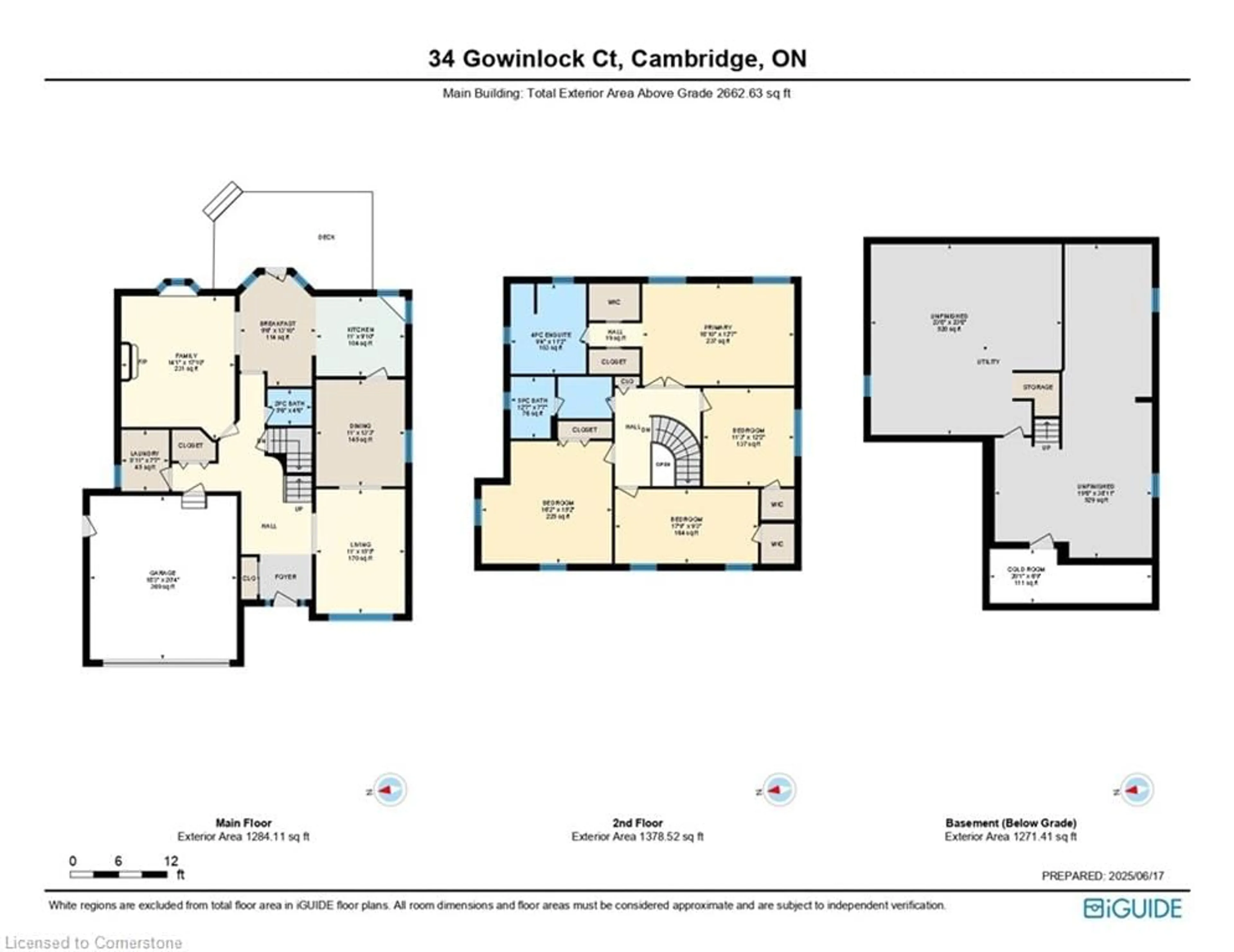 Floor plan for 34 Gowinlock Crt, Cambridge Ontario N1T 1N2