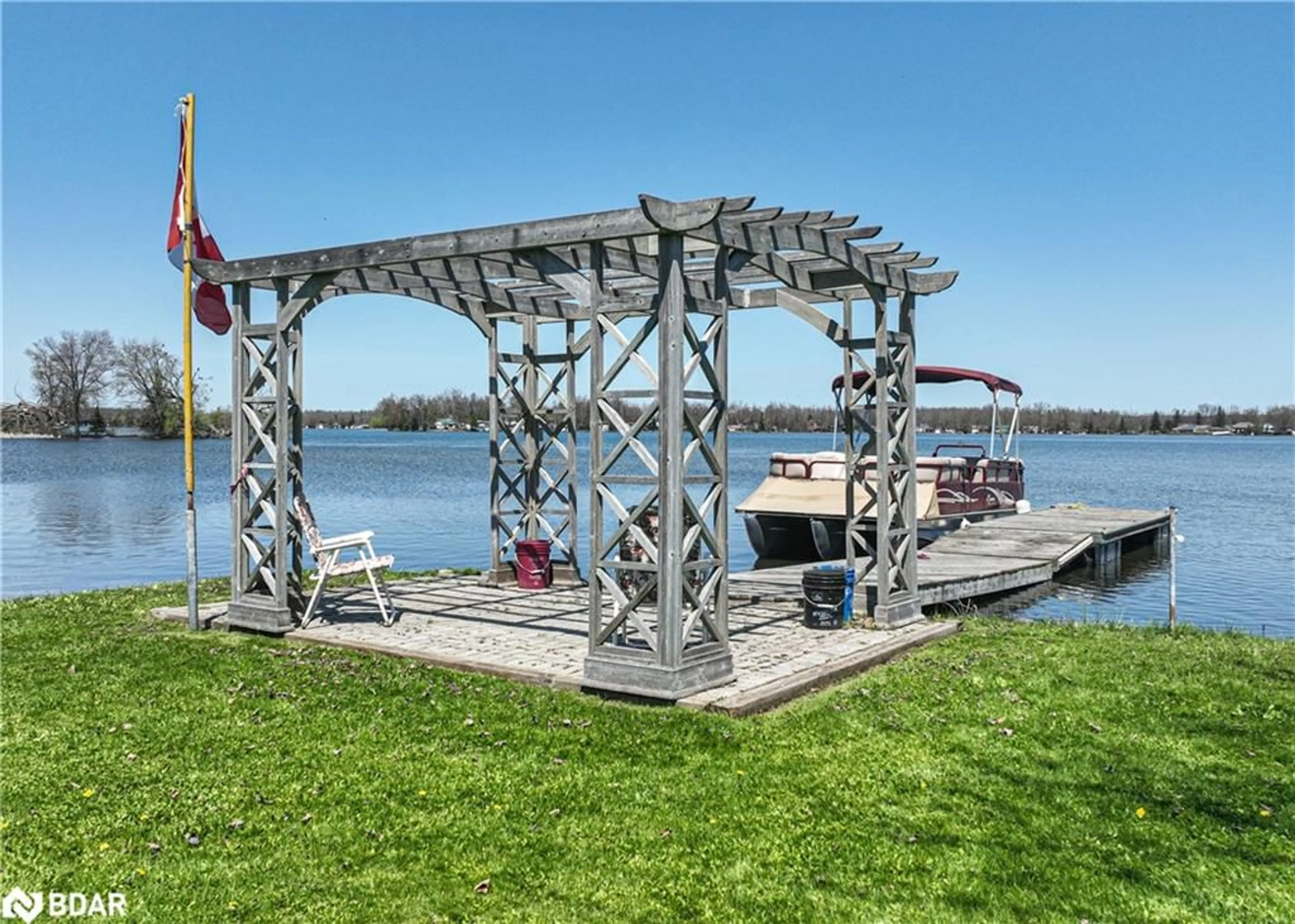 Patio, water/lake/river/ocean view for 4137 Bayview Ave, Ramara Township Ontario L3V 0S2