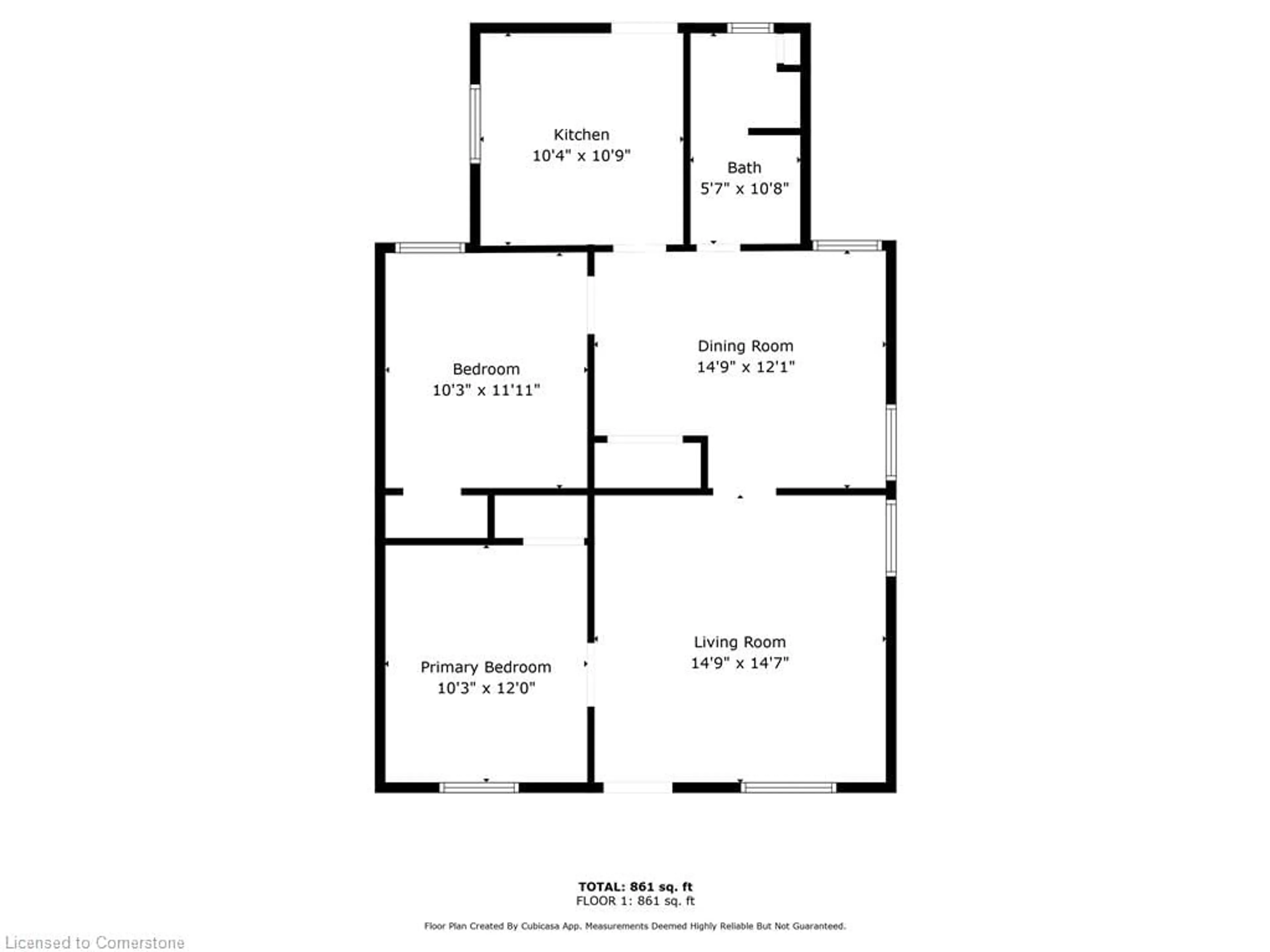 Floor plan for 441 King William St, Hamilton Ontario L8L 1R1