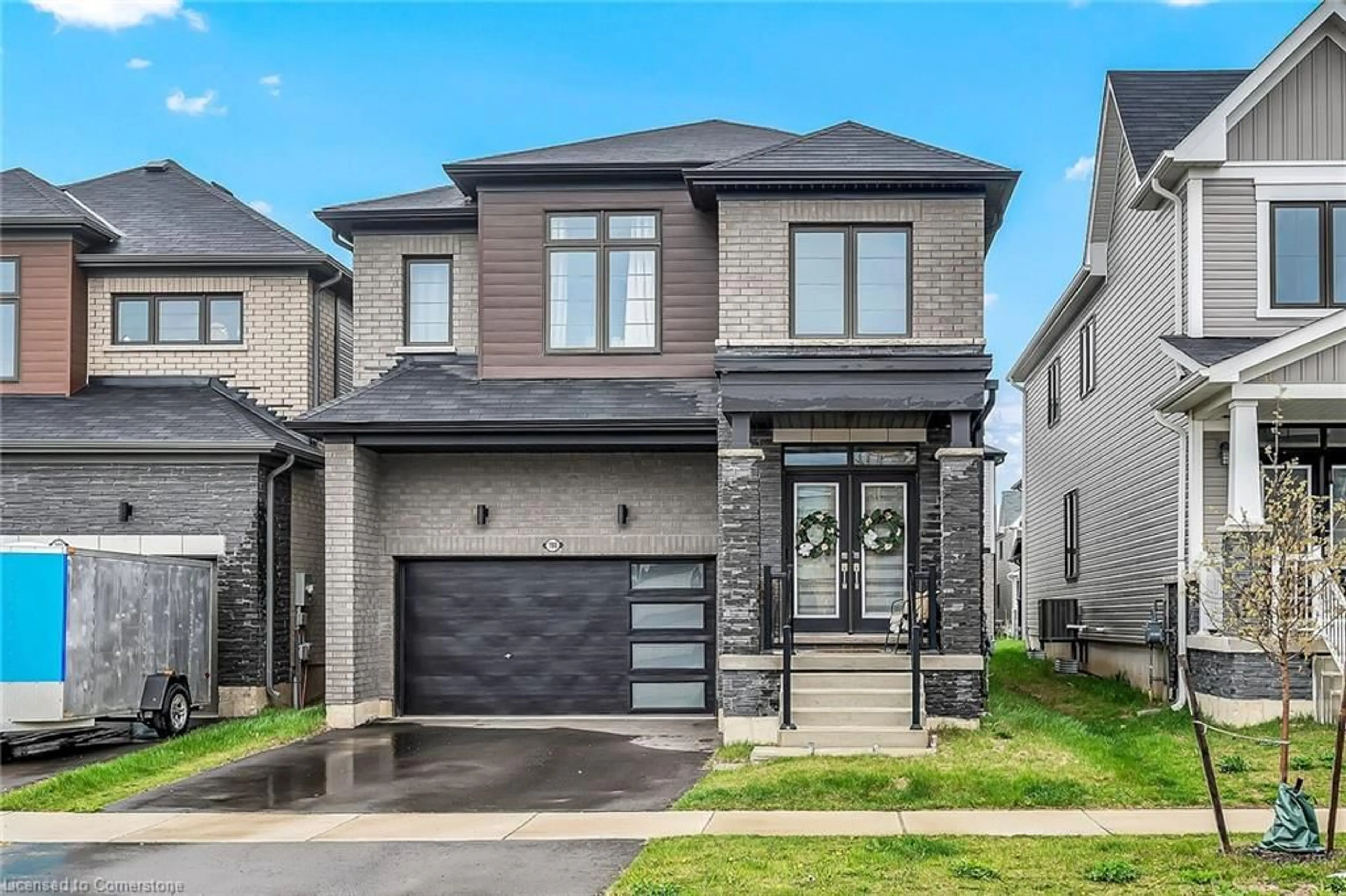 Home with brick exterior material, street for 198 Whithorn Cres, Caledonia Ontario N3W 0E5