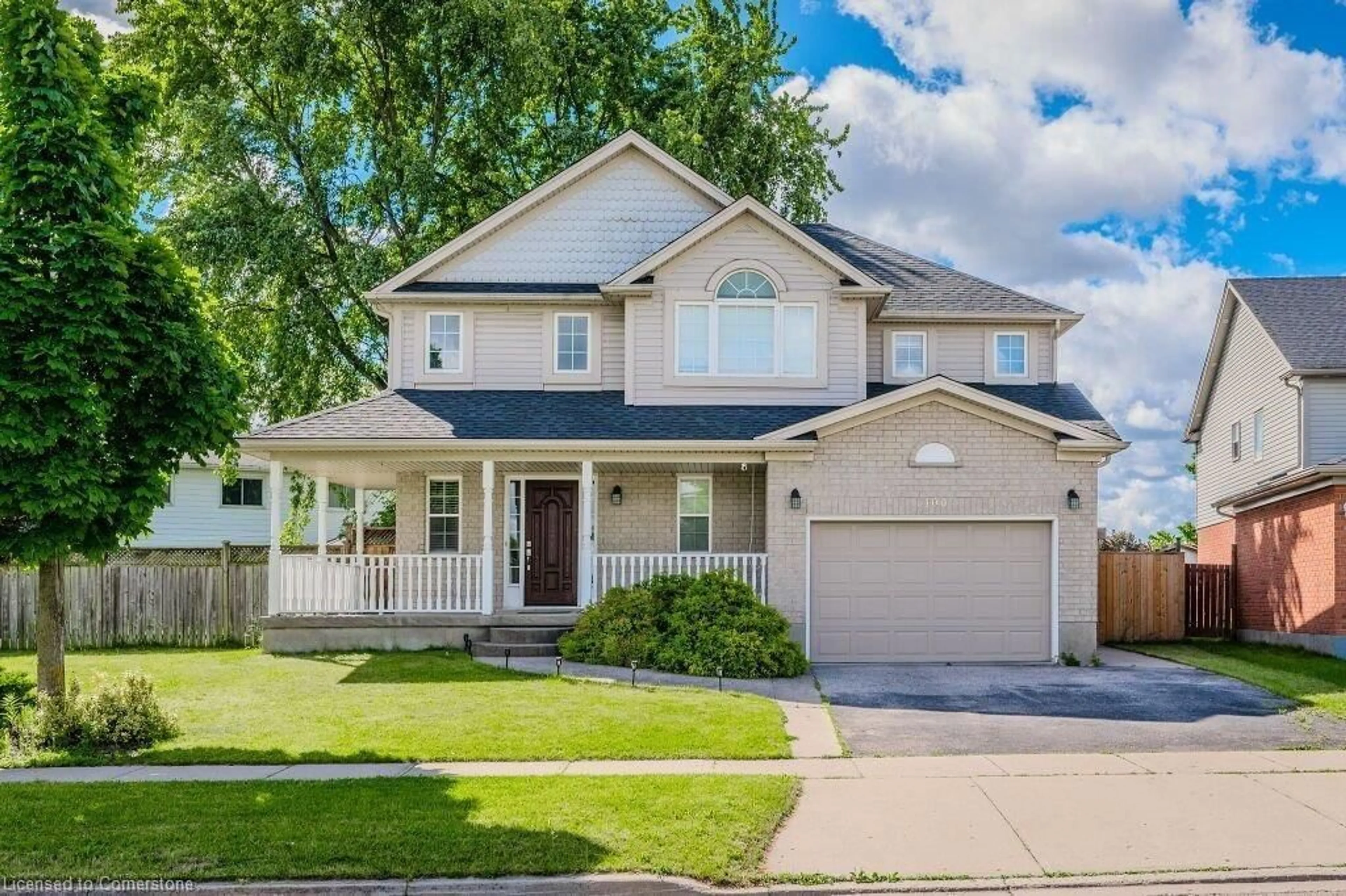 Home with vinyl exterior material, street for 100 Acorn Way, Cambridge Ontario N1R 8M7