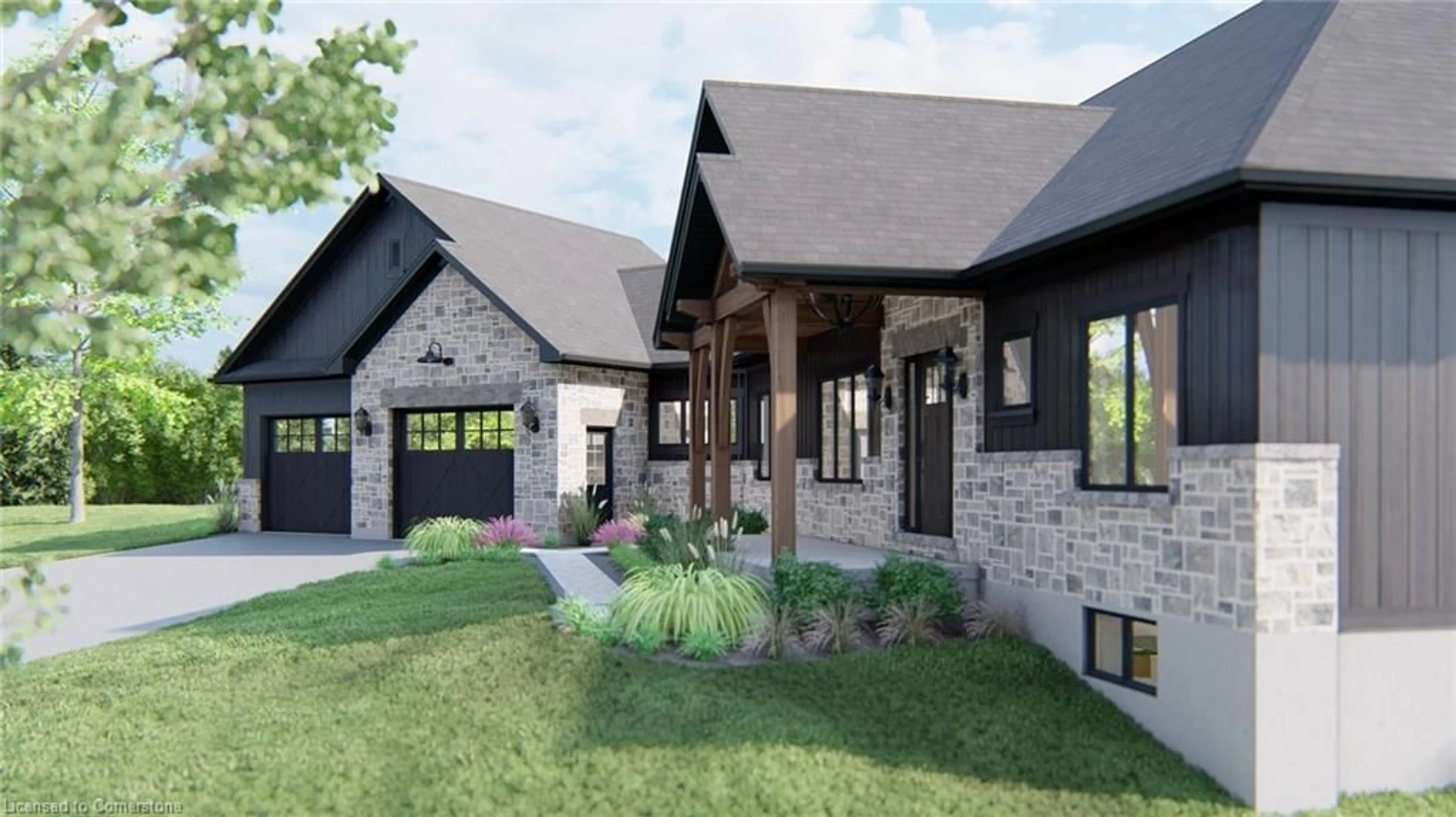 Home with brick exterior material, mountain view for 23A Gilkison St, Elora Ontario N0B 1S0