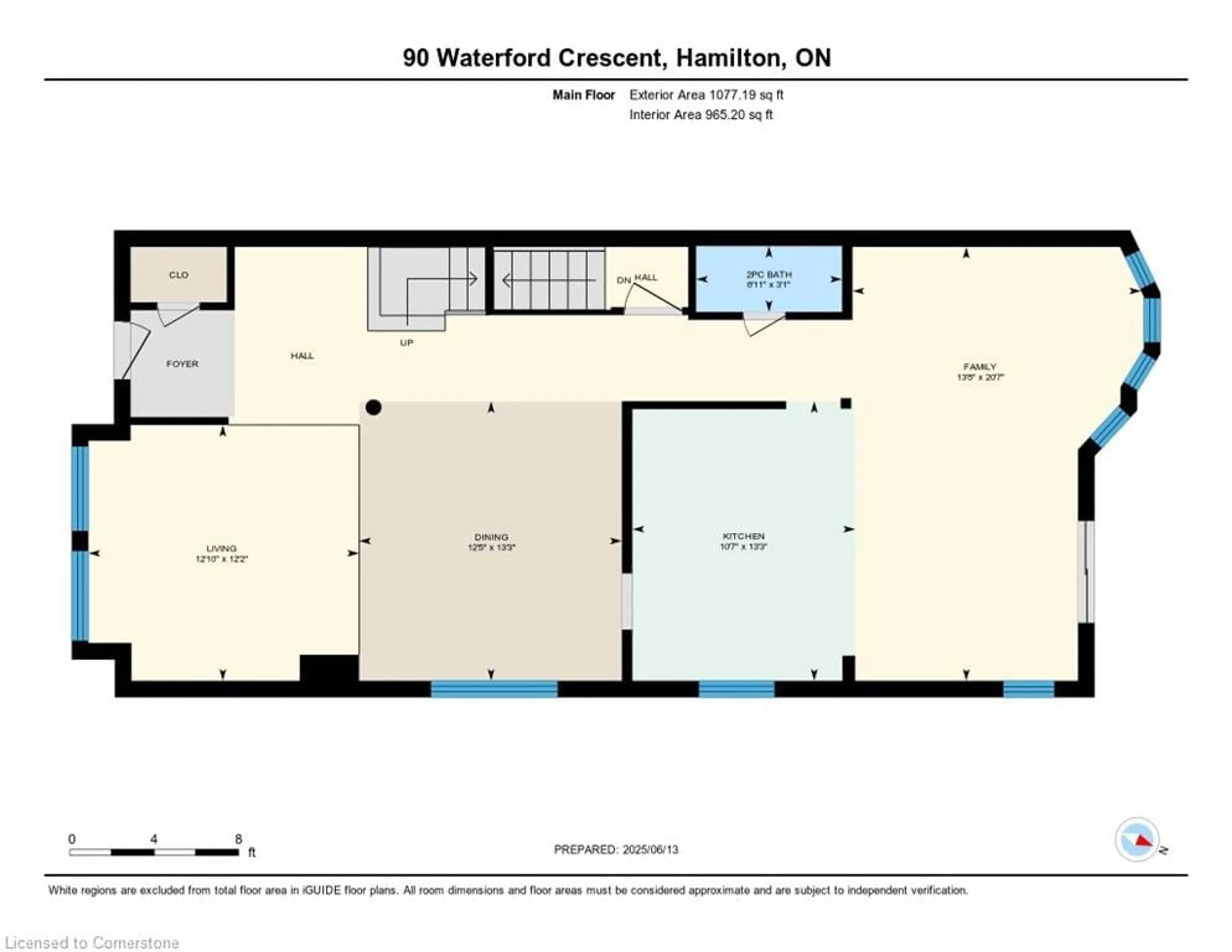 Floor plan for 90 Waterford Cres, Hamilton Ontario L8E 4Z9
