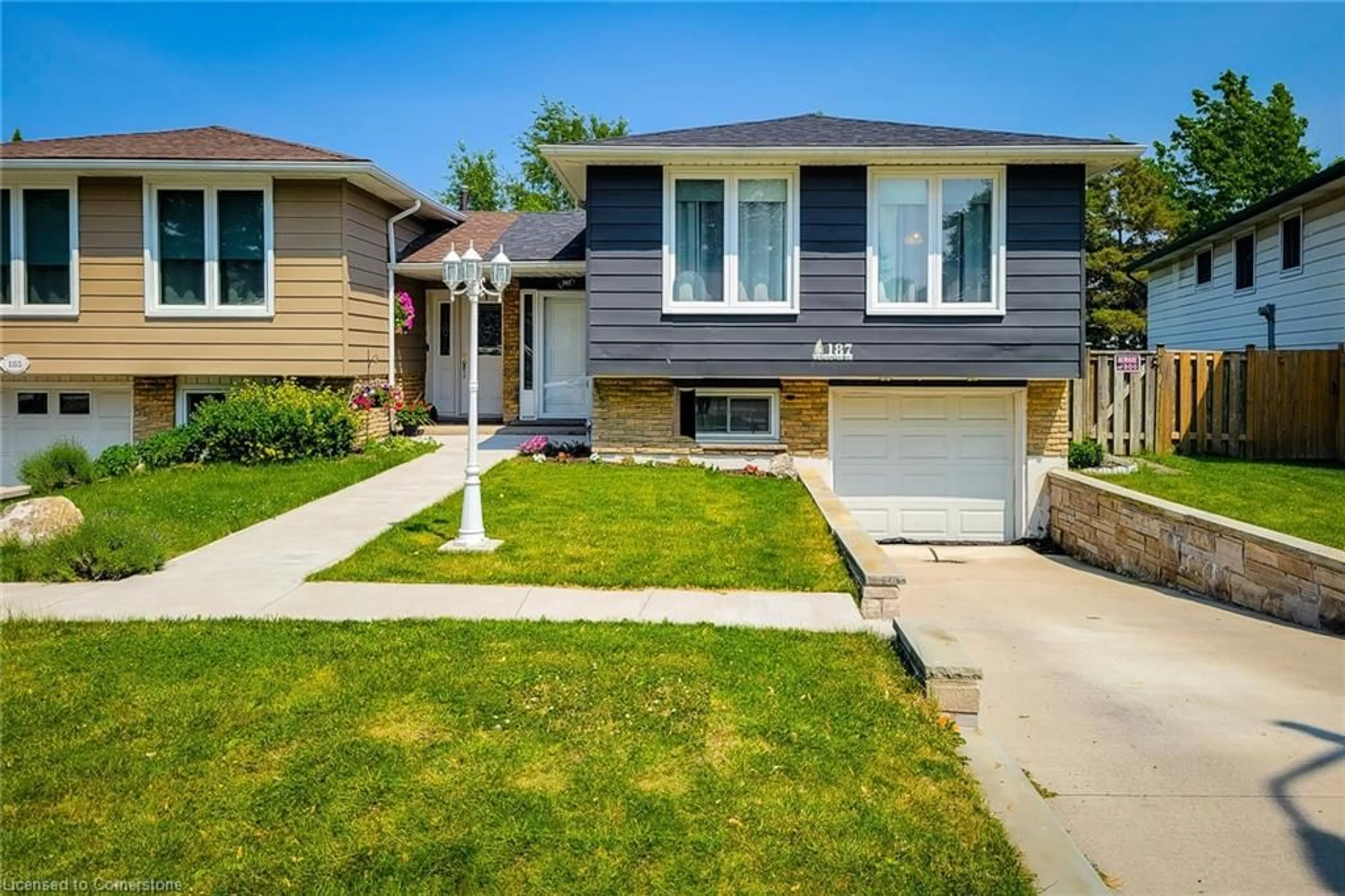 Home with vinyl exterior material, street for 187 Wendover Dr, Hamilton Ontario L9C 5X6
