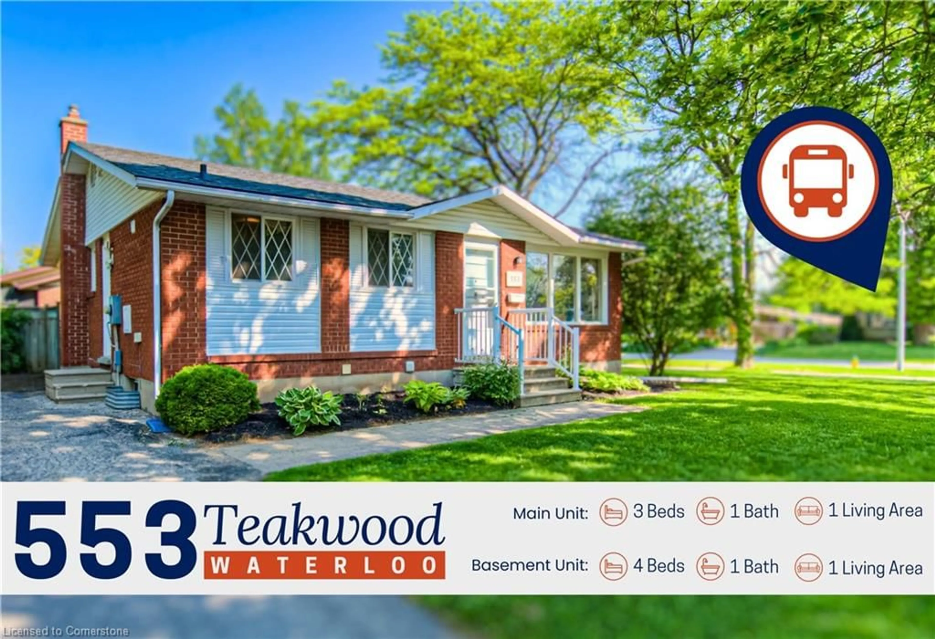 Home with vinyl exterior material, water/lake/river/ocean view for 553 Teakwood Dr, Waterloo Ontario N2L 4L5