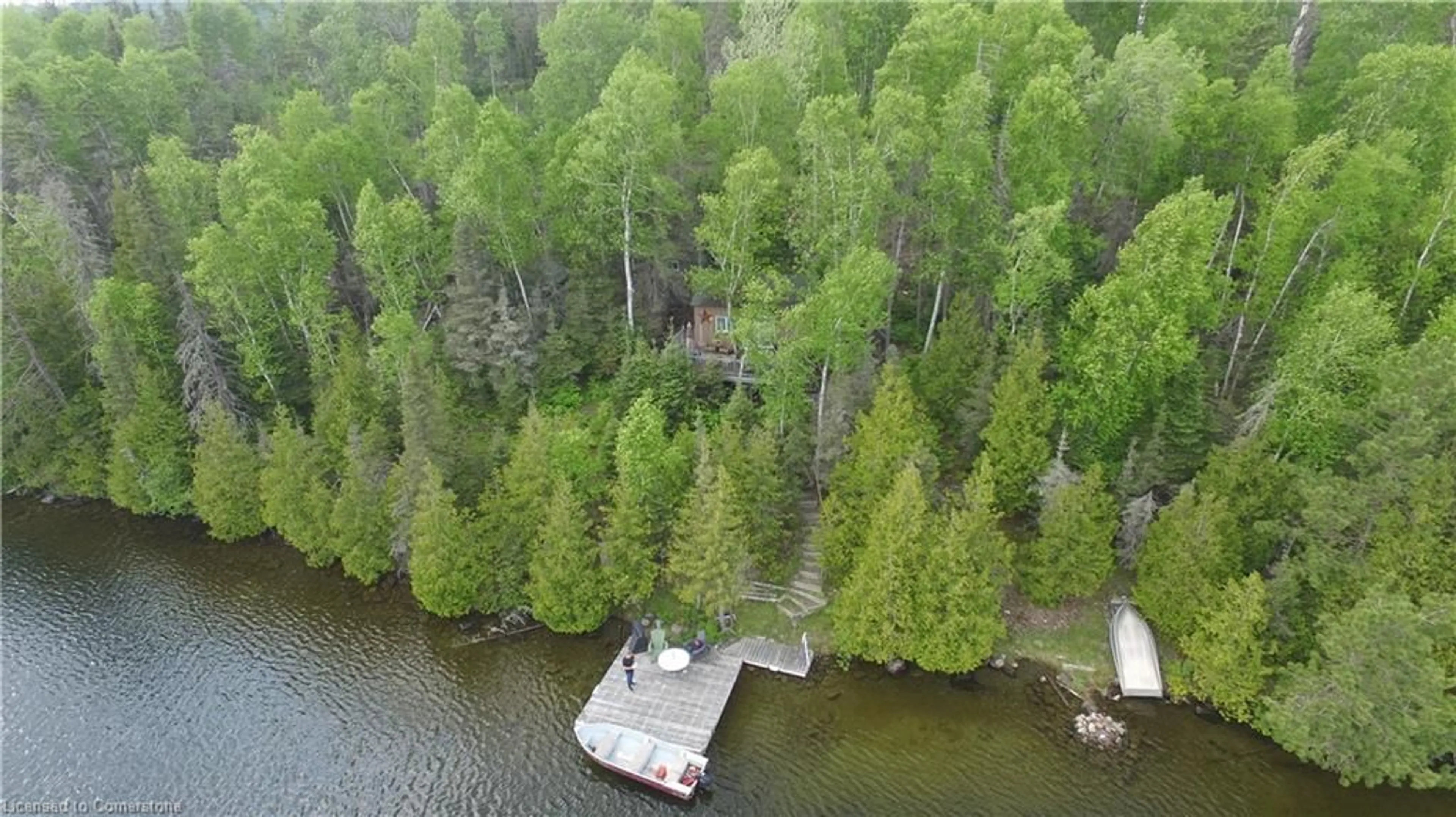 A pic from outside/outdoor area/front of a property/back of a property/a pic from drone, water/lake/river/ocean view for 68 Lake Temagami Island 30 Island, Temagami Ontario P0H 2H0