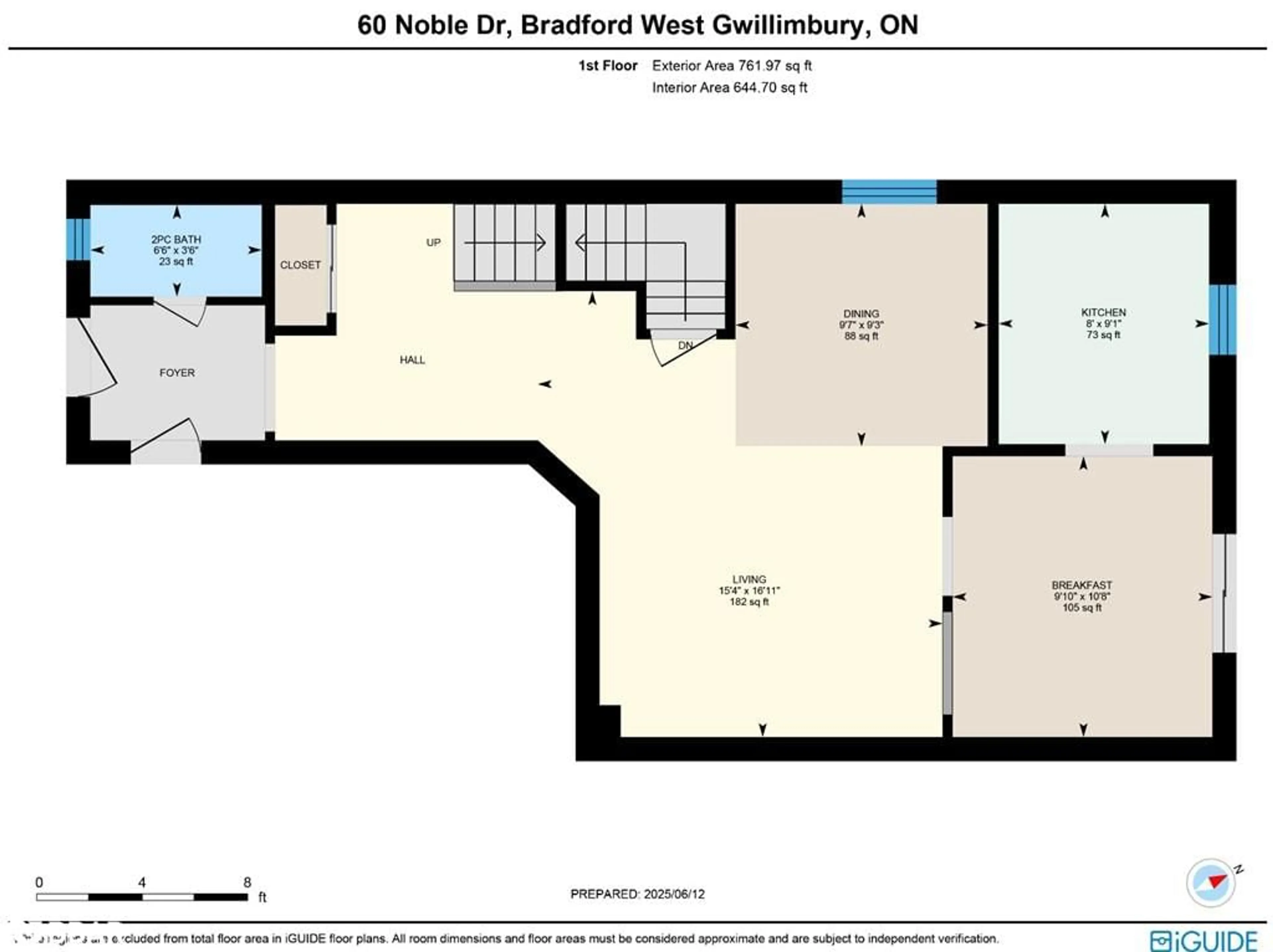 Floor plan for 60 Noble Dr, Bradford Ontario L3Z 3A8