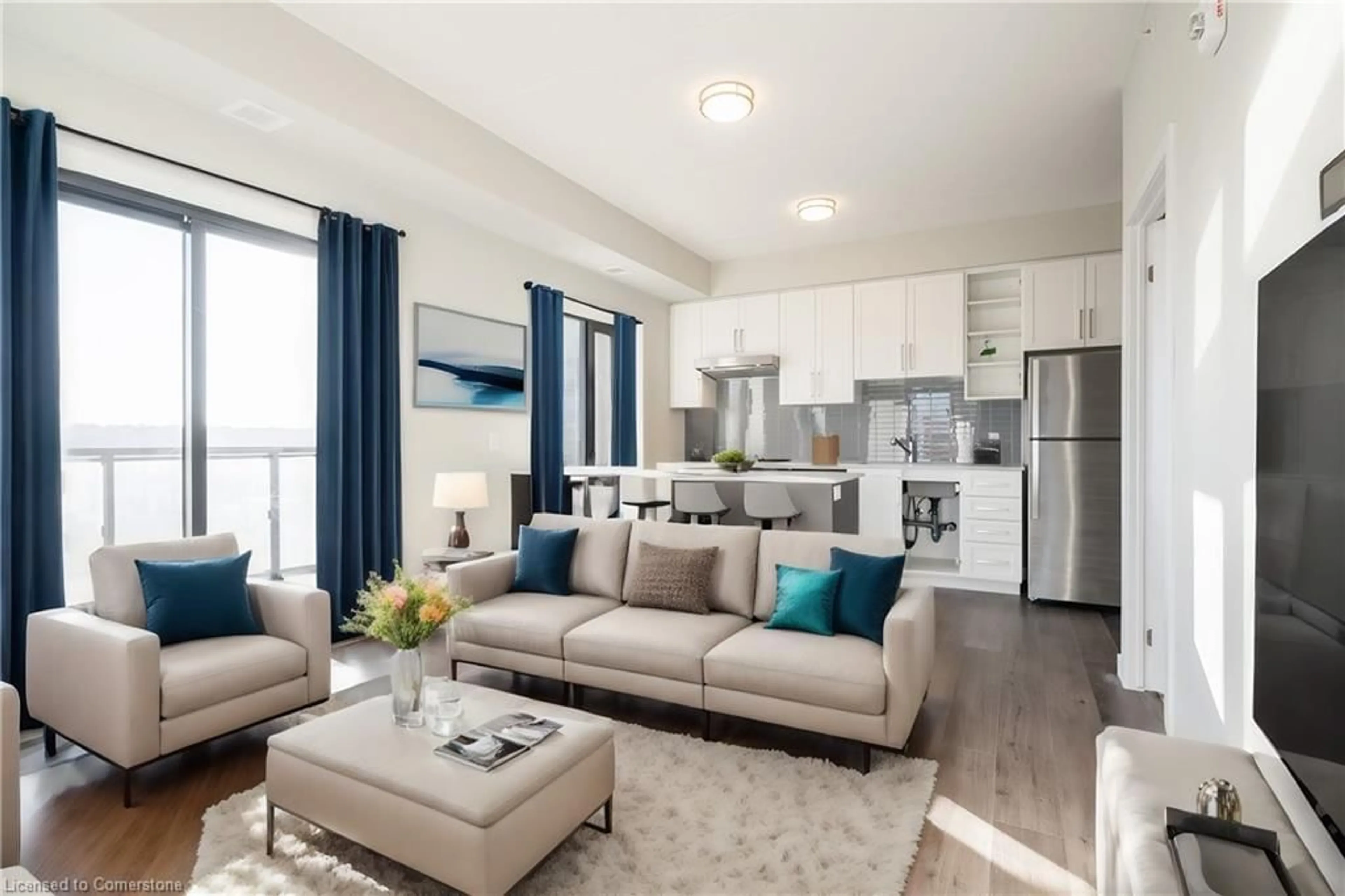 Living room with furniture, unknown for 15 Queen St #2014, Hamilton Ontario L8P 0C6