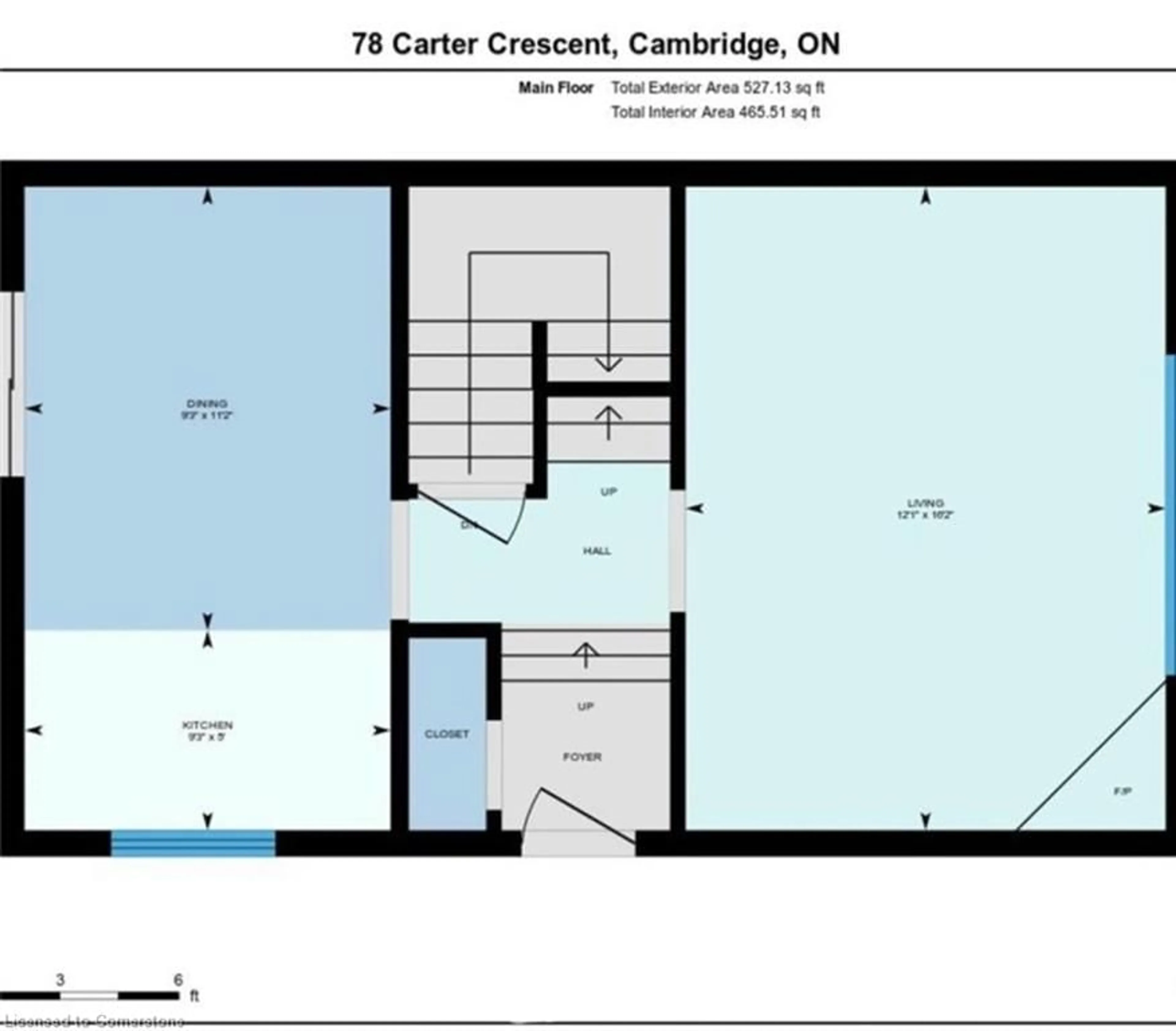 Floor plan for 78 Carter Cres, Cambridge Ontario N1R 7L4