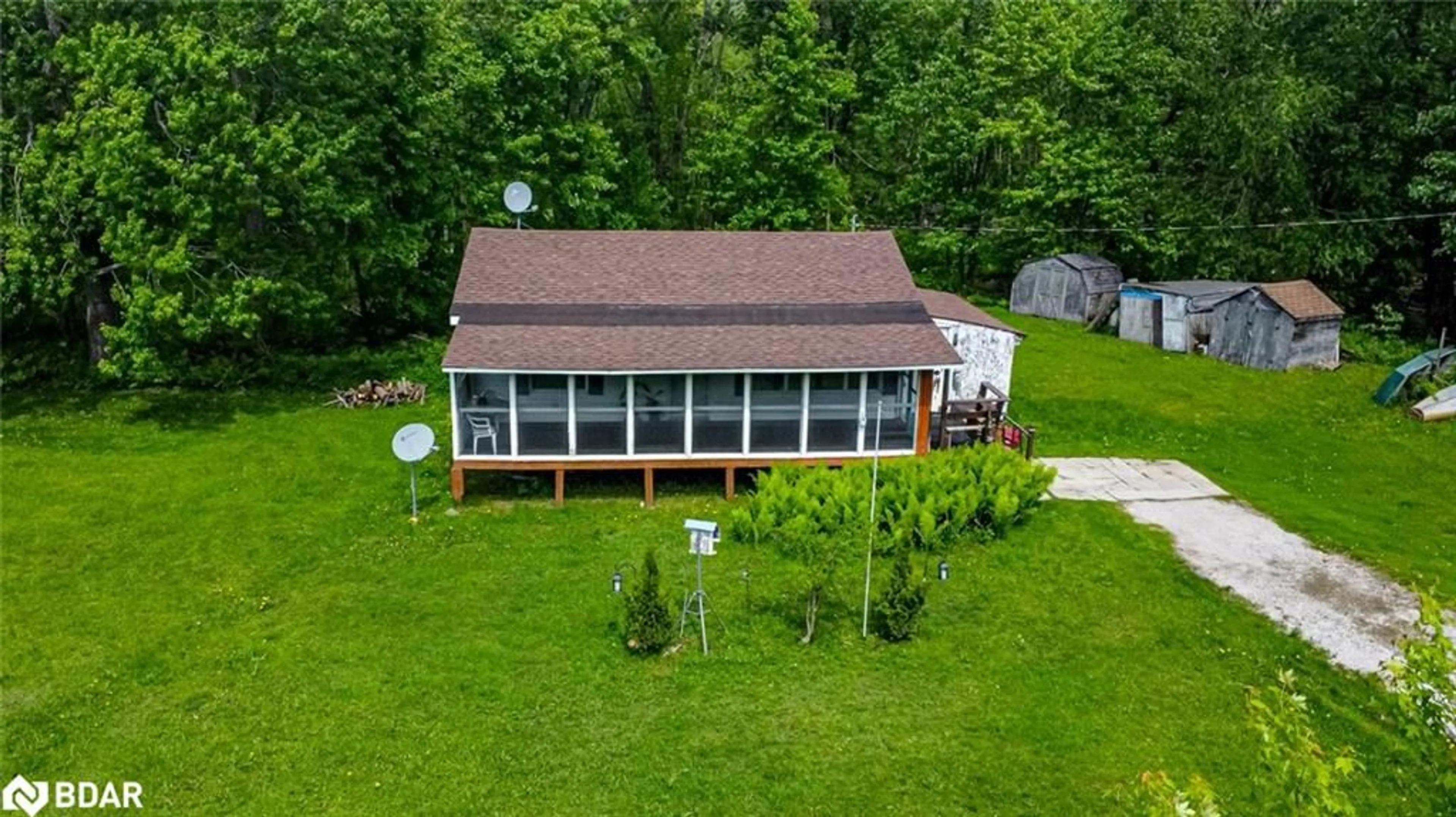 A pic from outside/outdoor area/front of a property/back of a property/a pic from drone, water/lake/river/ocean view for 311 Black River Rd, Kawartha Lakes Ontario L0K 2B0