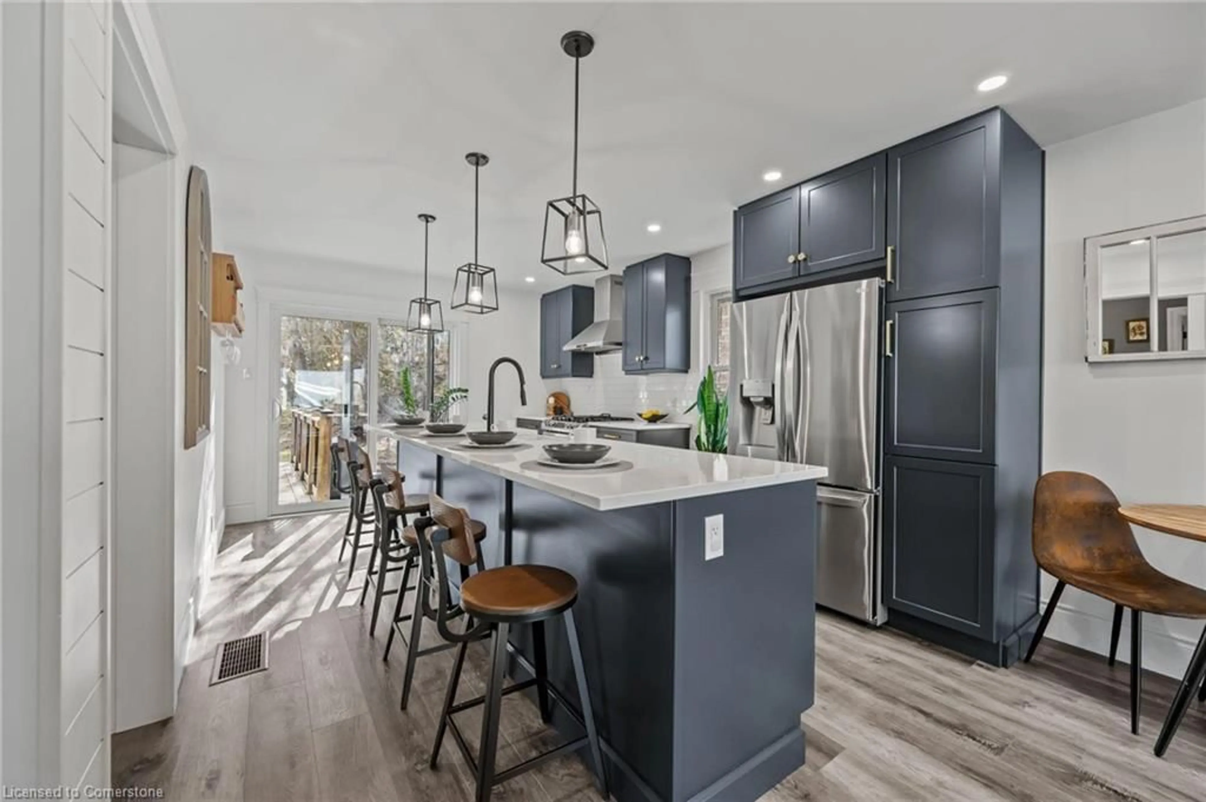 Open concept kitchen, ceramic/tile floor for 270 Kathleen St, Guelph Ontario N1H 4Y5