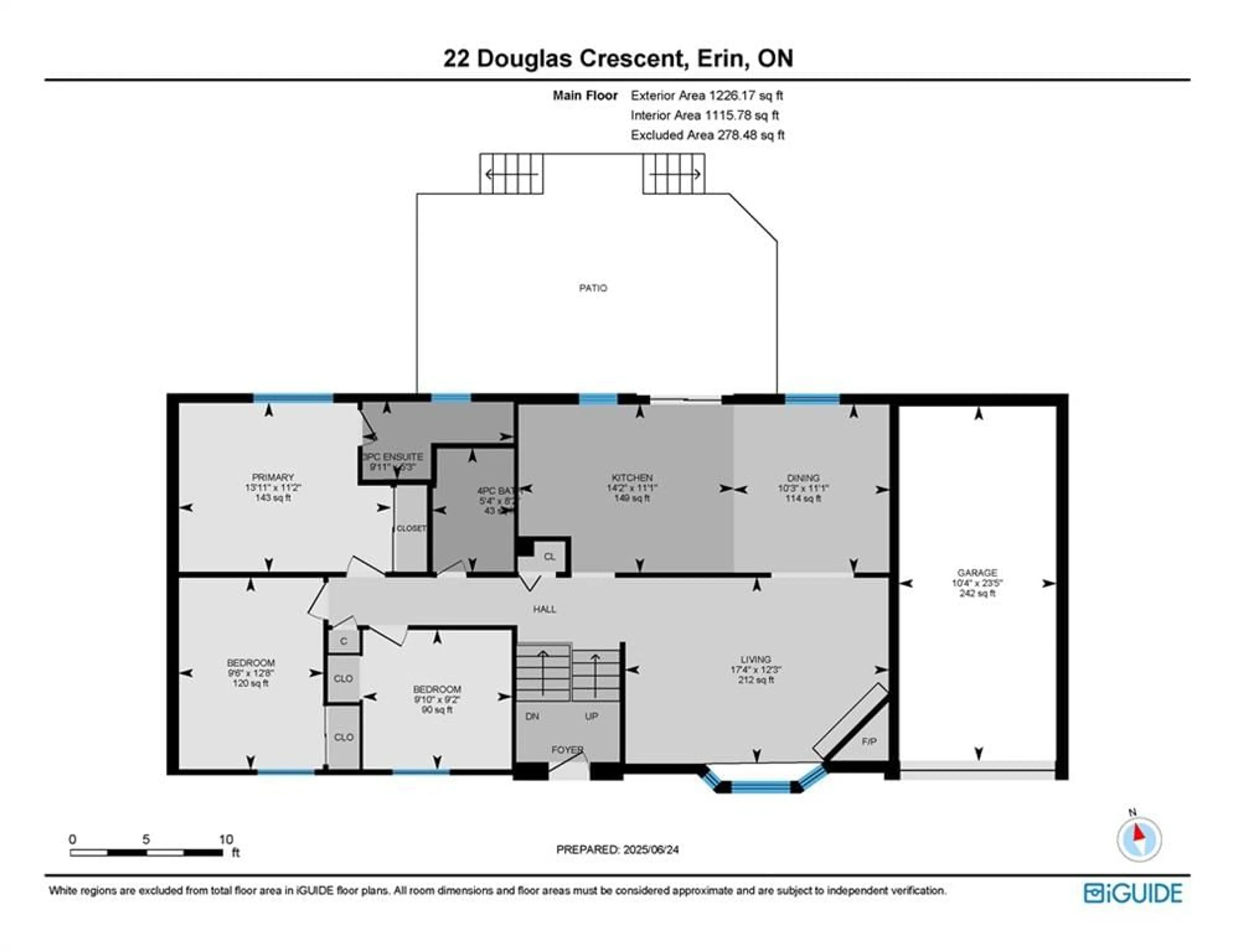 Floor plan for 22 Douglas Cres, Hillsburgh Ontario N0B 1Z0