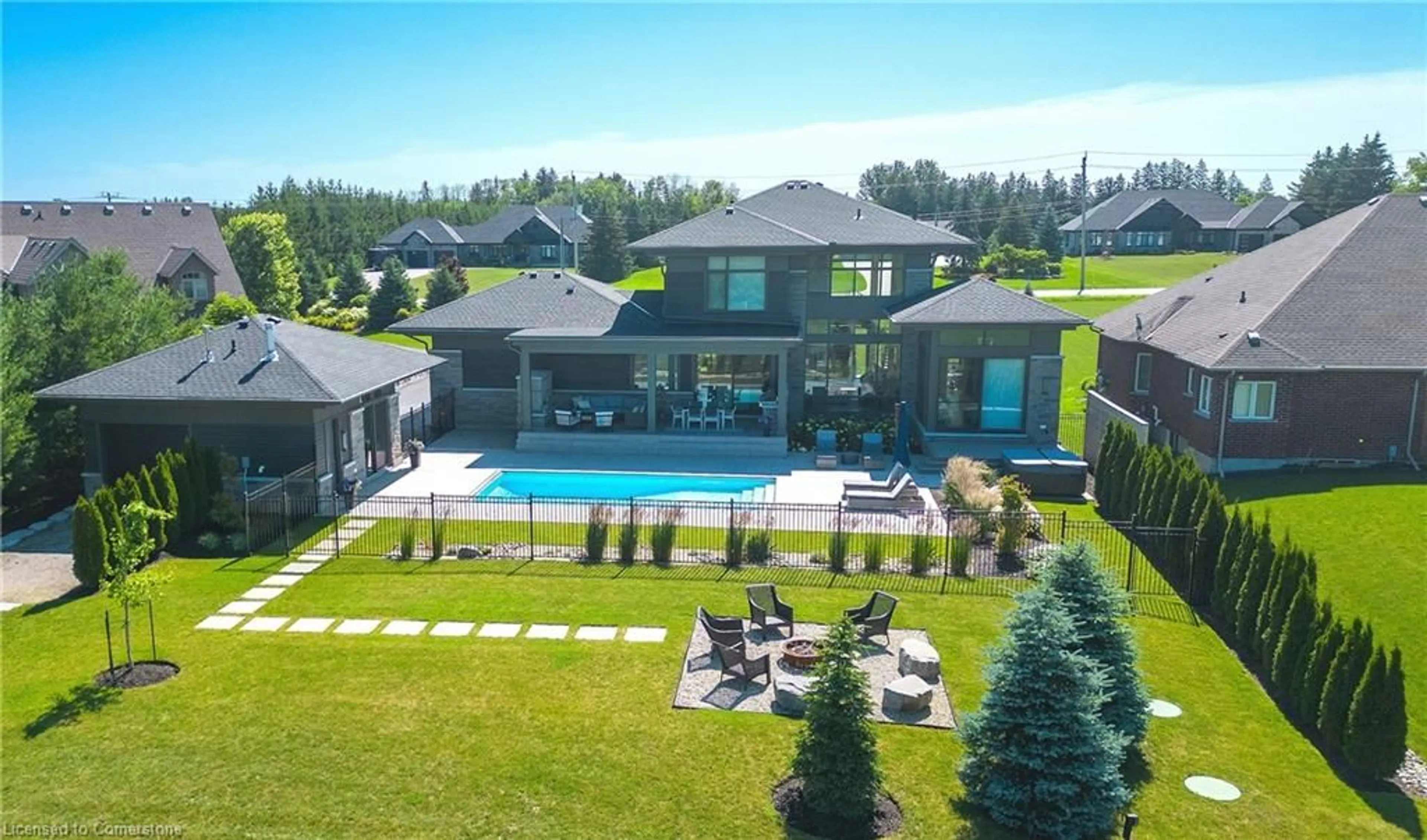 A pic from outside/outdoor area/front of a property/back of a property/a pic from drone, mountain view for 1826 Moser Young Rd, Wellesley Ontario N0B 2T0