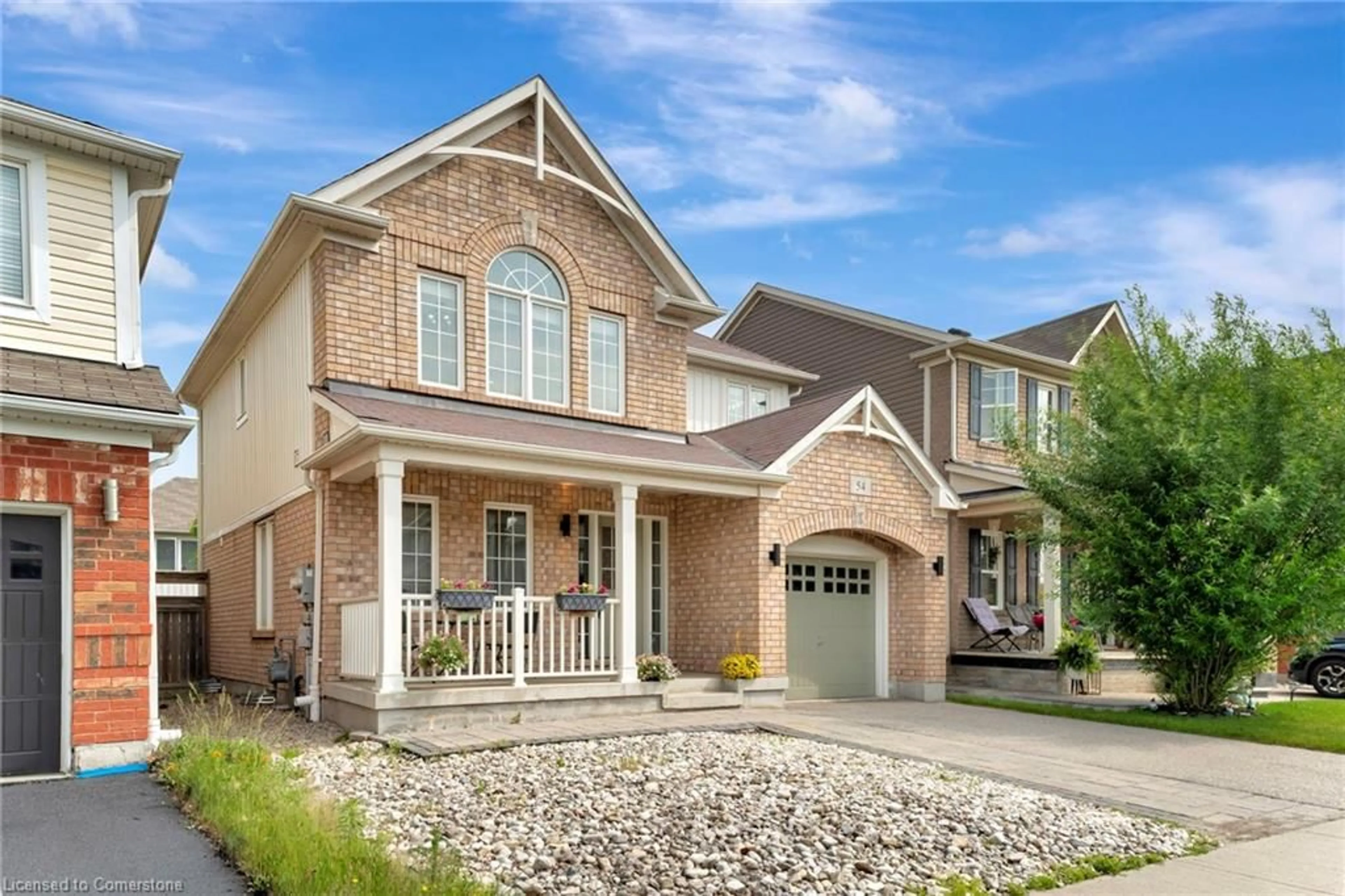 Home with brick exterior material, street for 54 Horton Walk, Cambridge Ontario N3C 0C7