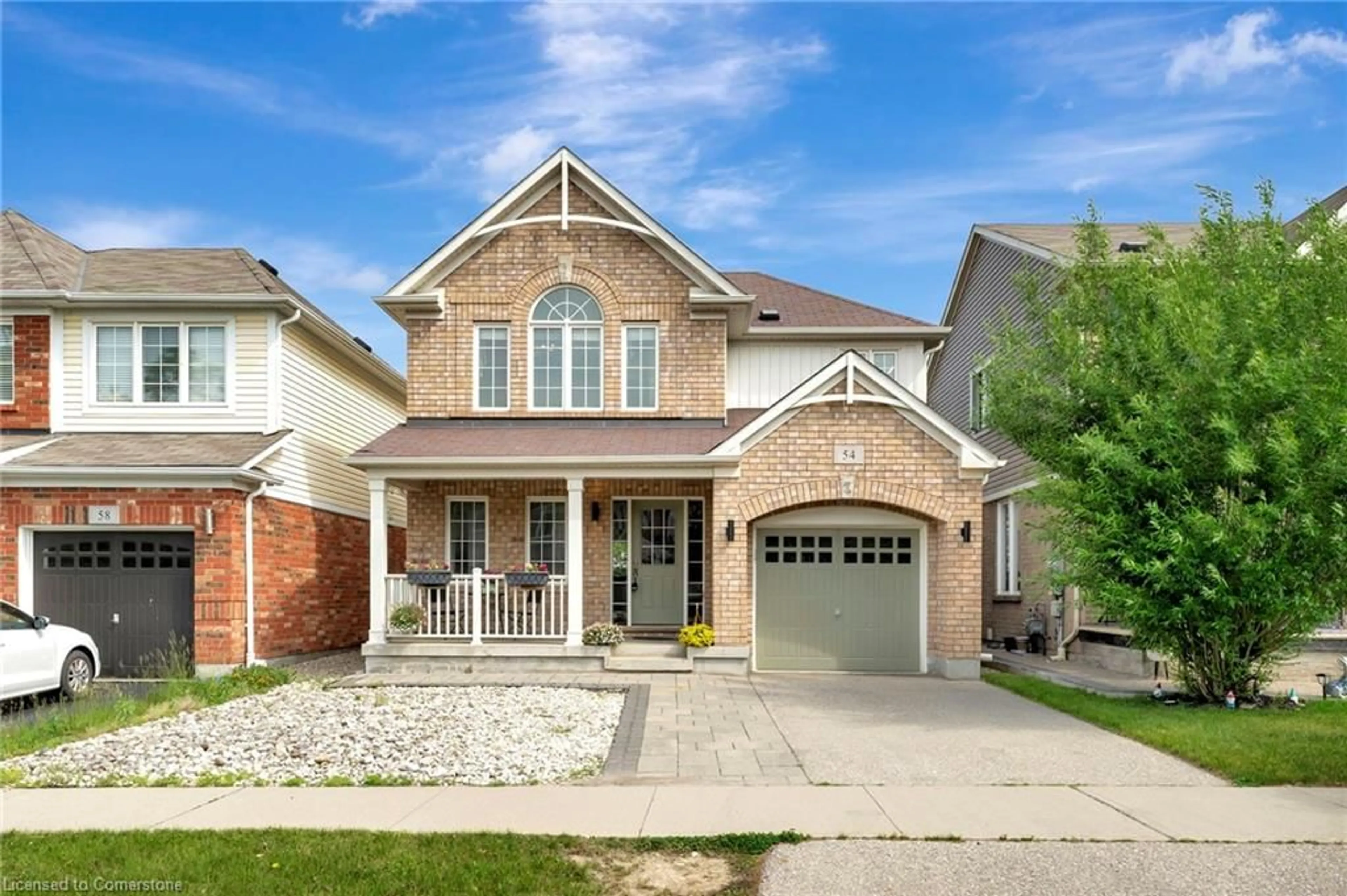 Home with brick exterior material, street for 54 Horton Walk, Cambridge Ontario N3C 0C7