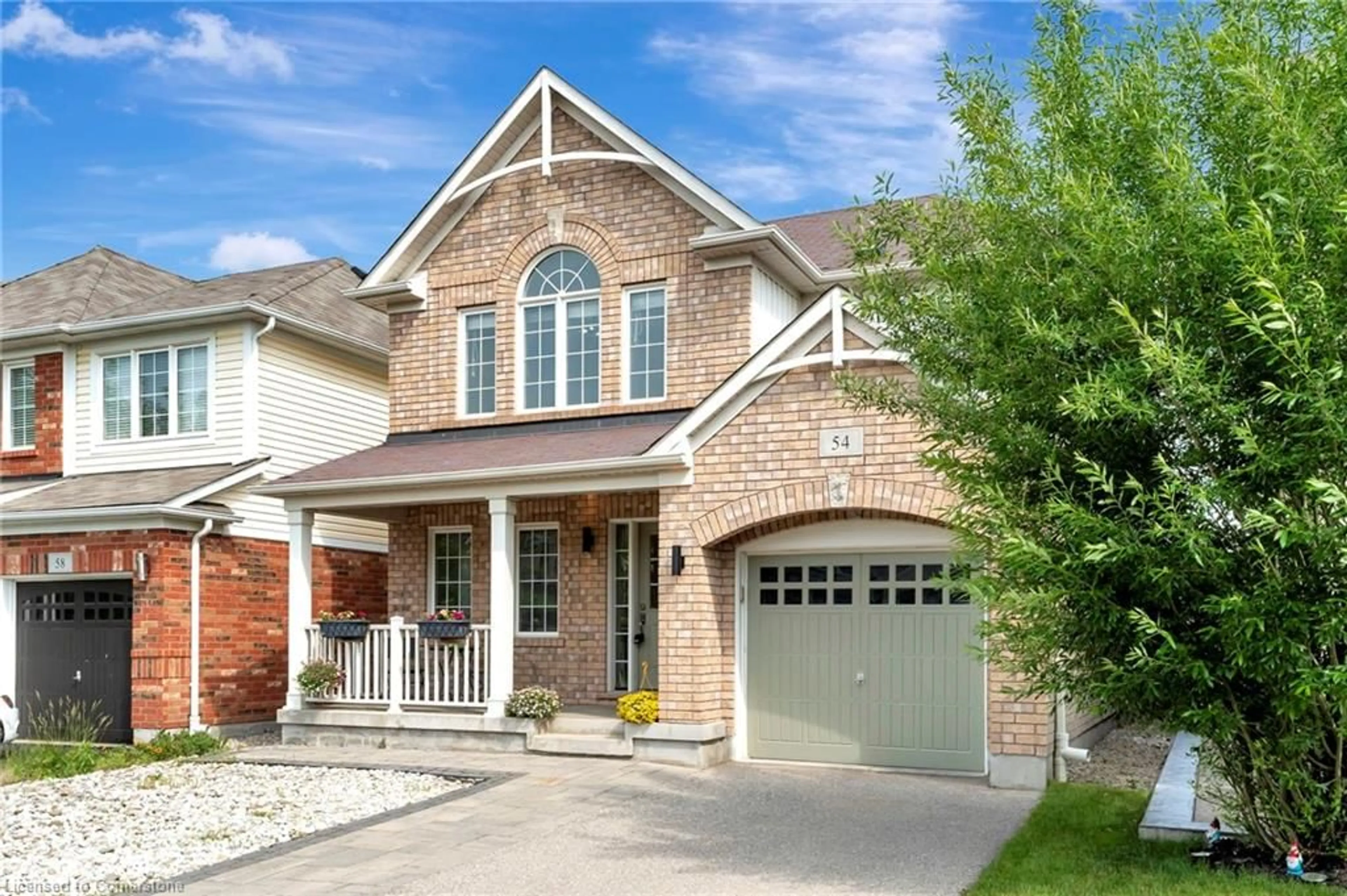 Home with brick exterior material, street for 54 Horton Walk, Cambridge Ontario N3C 0C7