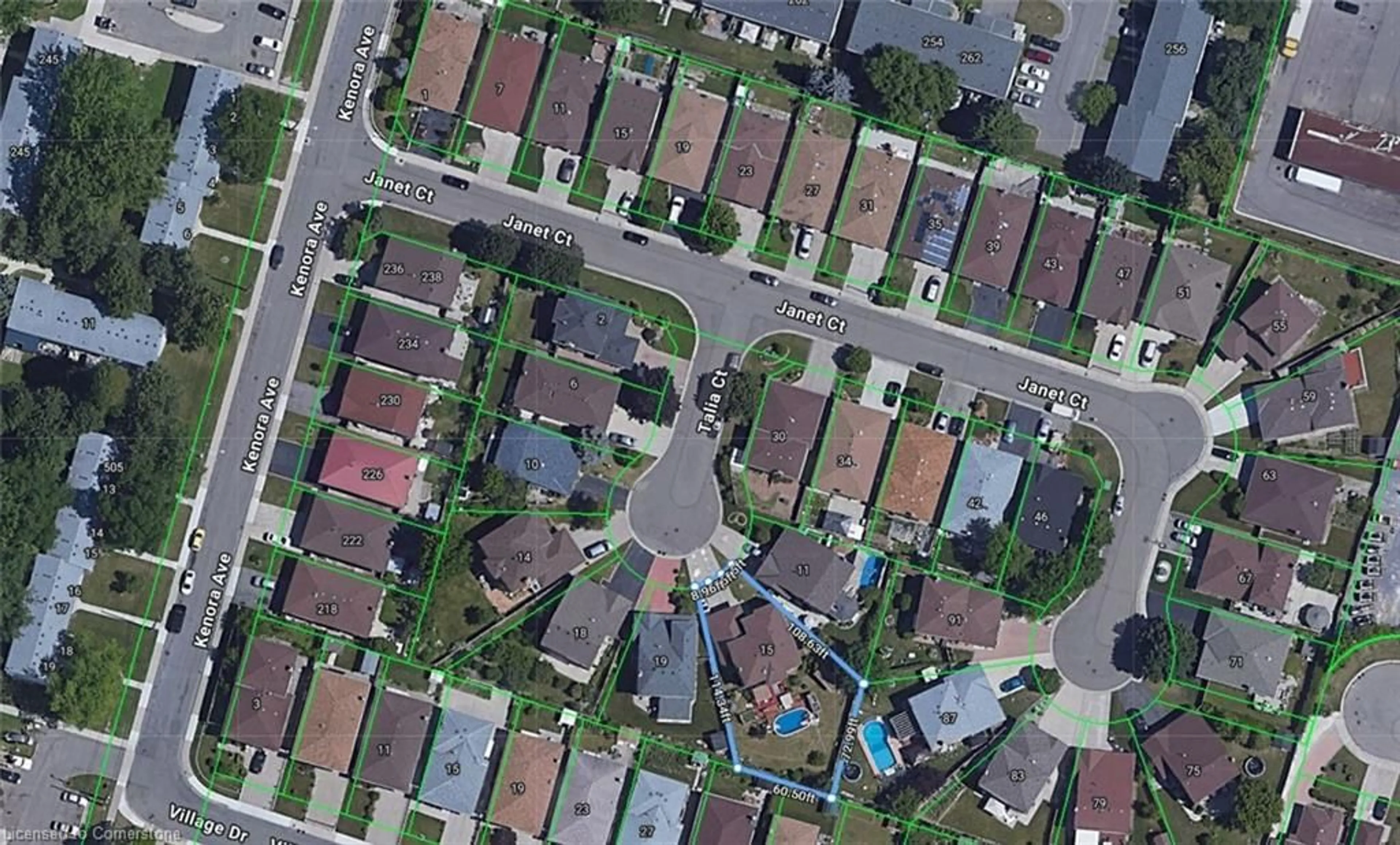A pic from outside/outdoor area/front of a property/back of a property/a pic from drone, street for 15 Talia Crt, Hamilton Ontario L8E 4X8