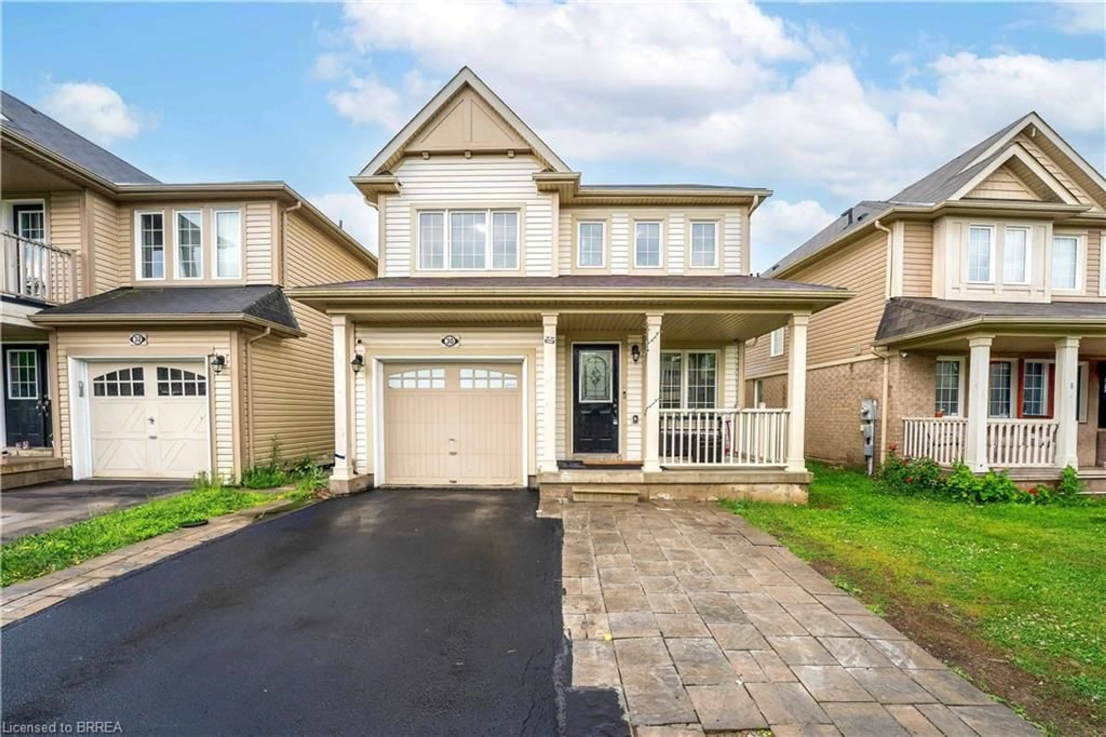 Home with brick exterior material, street for 30 English Lane, Brantford Ontario N3T 0H1