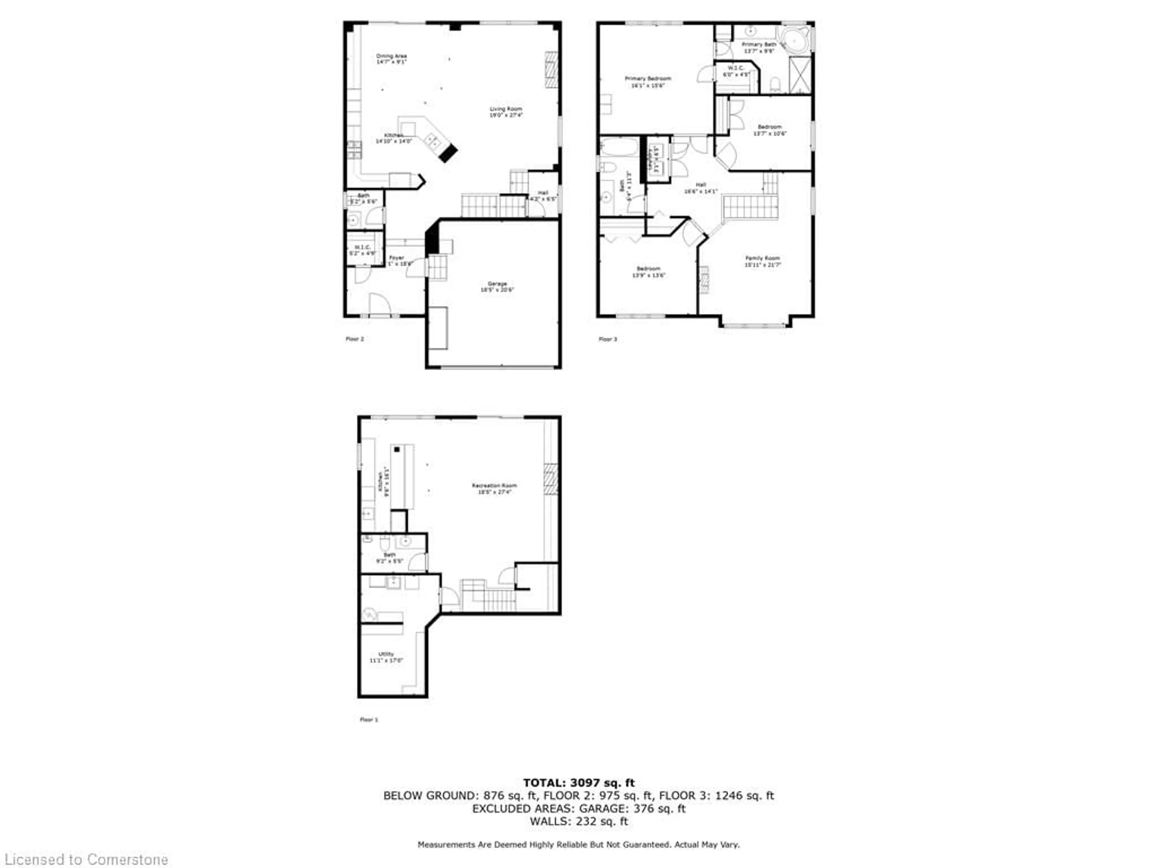 Floor plan for 36 Newcastle Crt, Kitchener Ontario N2R 0G7