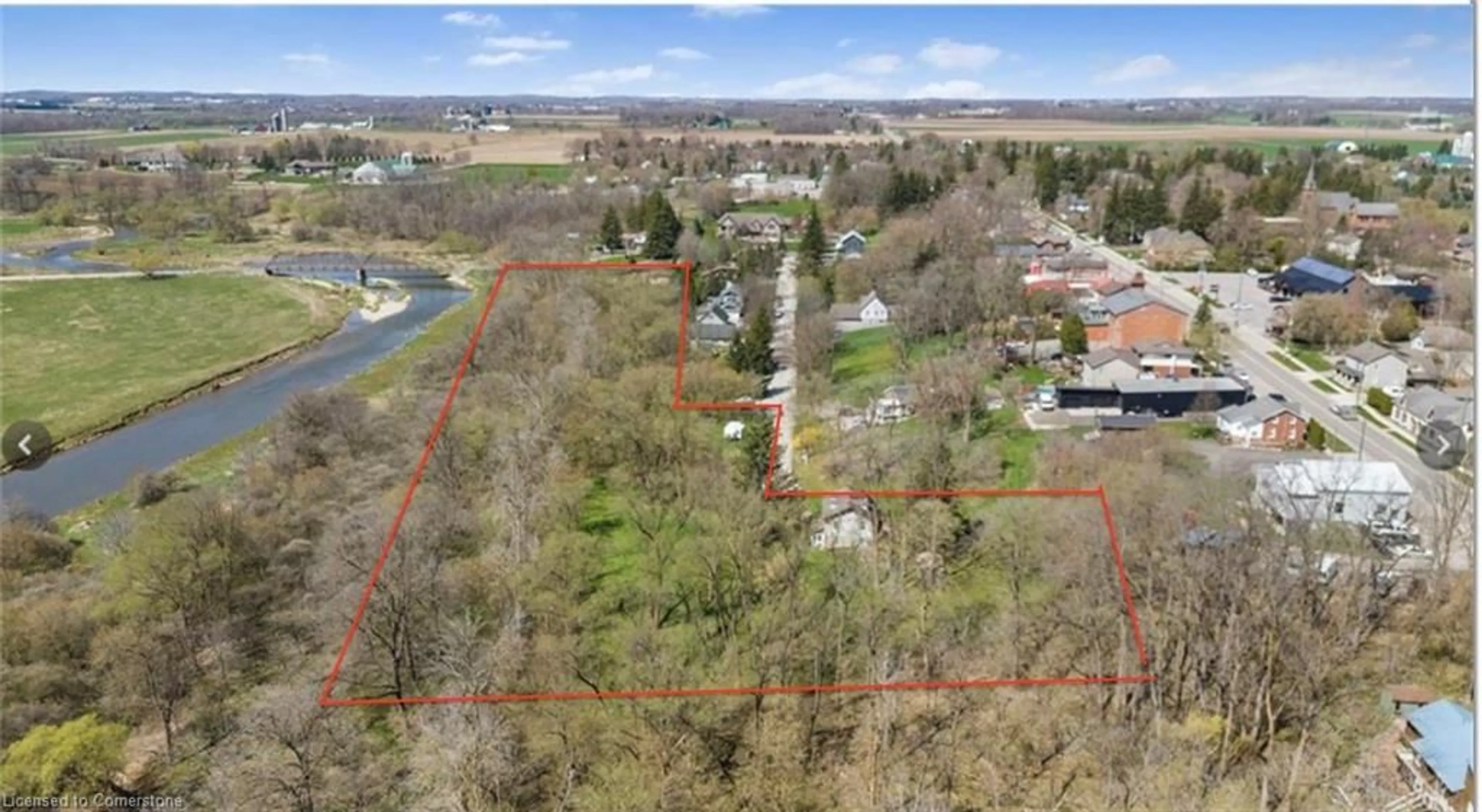 A pic from outside/outdoor area/front of a property/back of a property/a pic from drone, unknown for 36 Elgin E/S St, Conestogo Ontario N3B 1Y3
