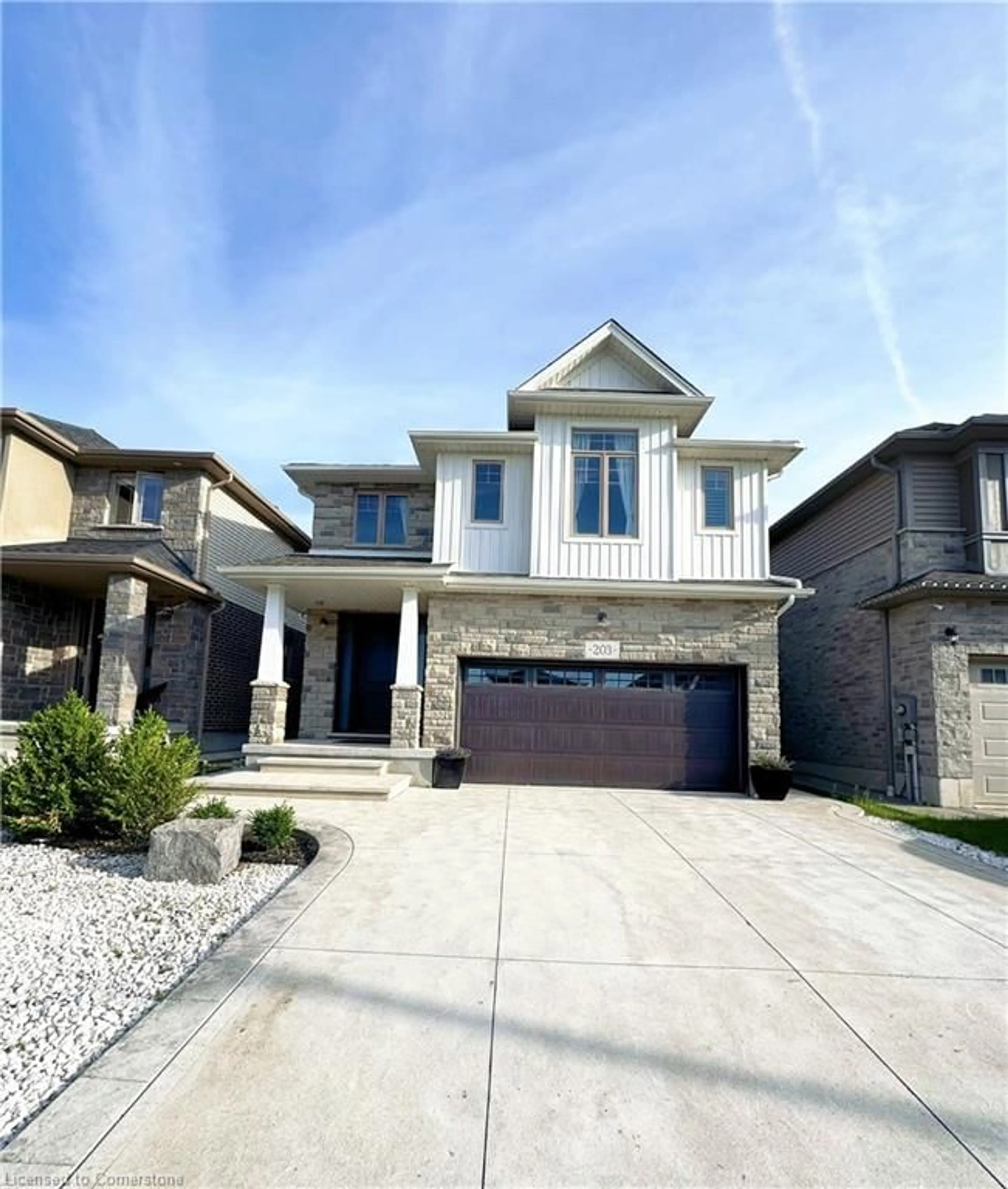 Home with brick exterior material, street for 203 Carriage Way, Waterloo Ontario N2K 0C6