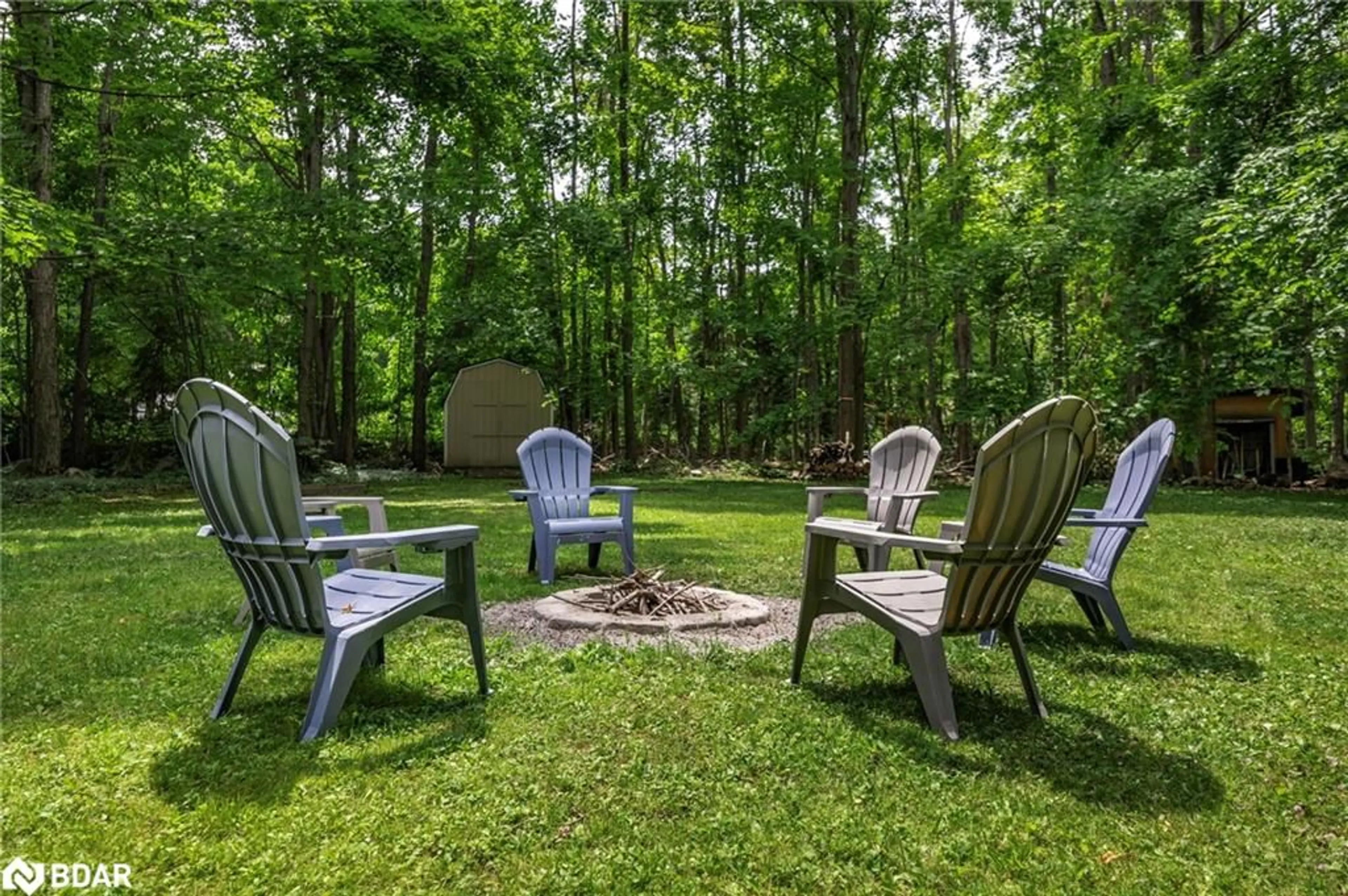 Patio, forest/trees view for 26 Cherry Trail, Sugarbush Ontario L0K 1E0