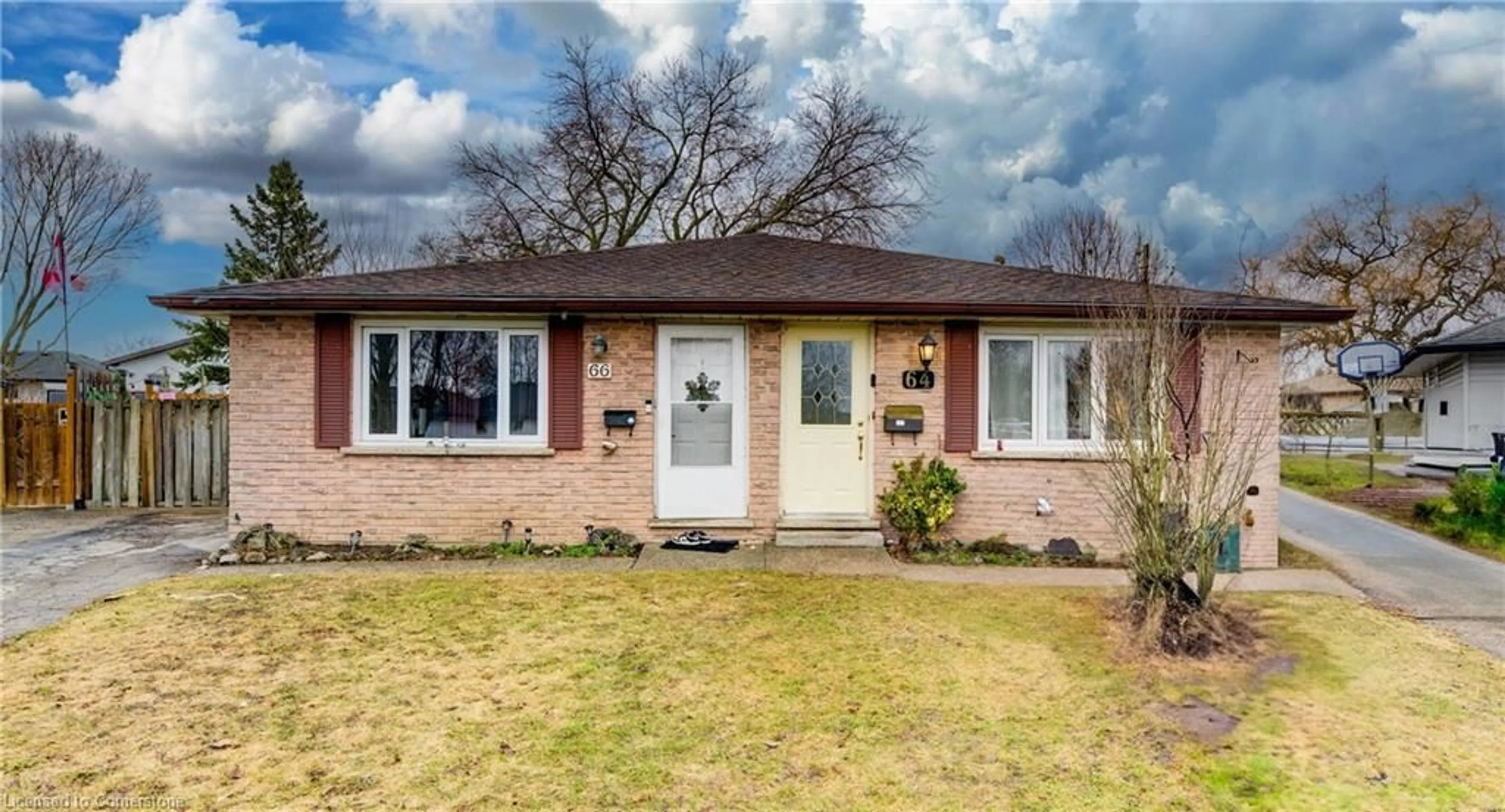 Home with brick exterior material, street for 66 Harvest Crt, Kitchener Ontario N2P 1T3
