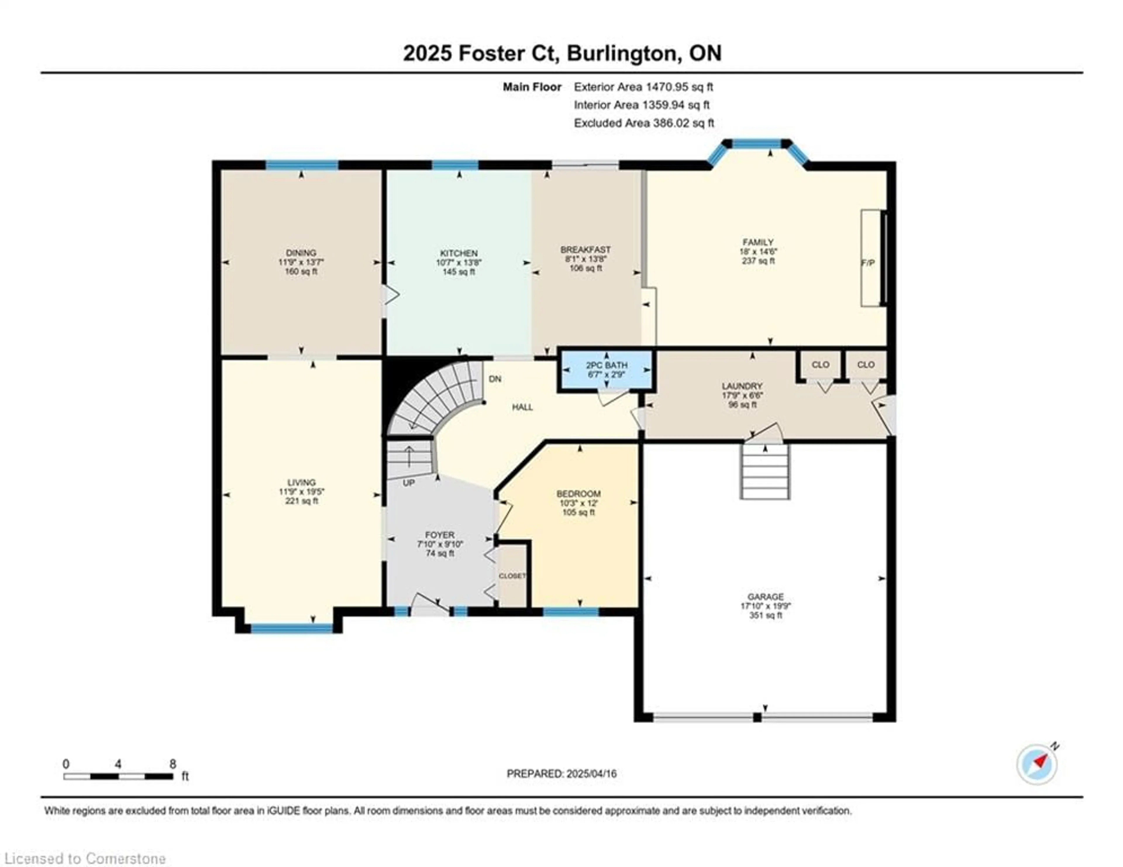 Floor plan for 2025 Foster Crt, Burlington Ontario L7P 4P4