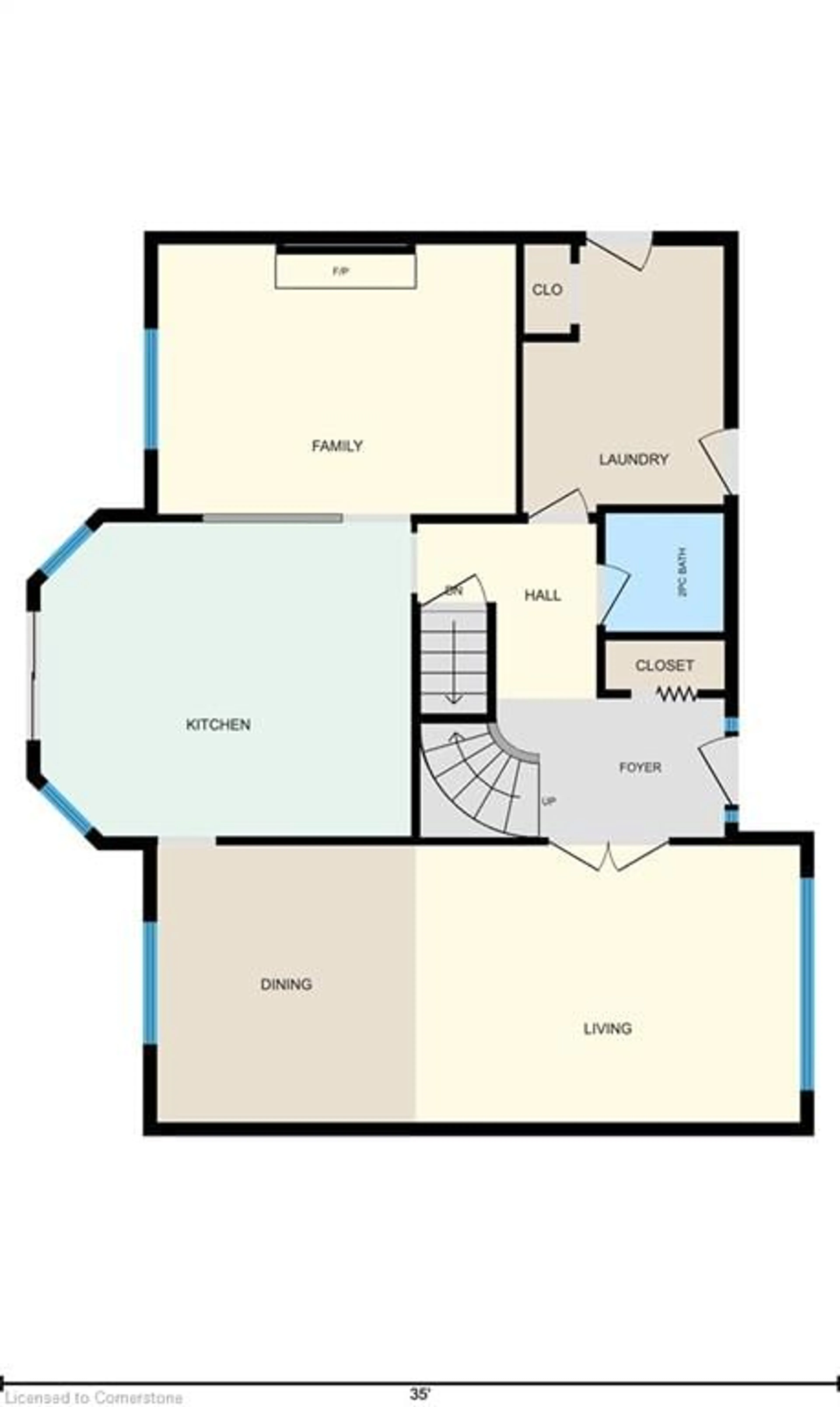 Floor plan for 207 Stoke Dr, Kitchener Ontario N2N 2C3