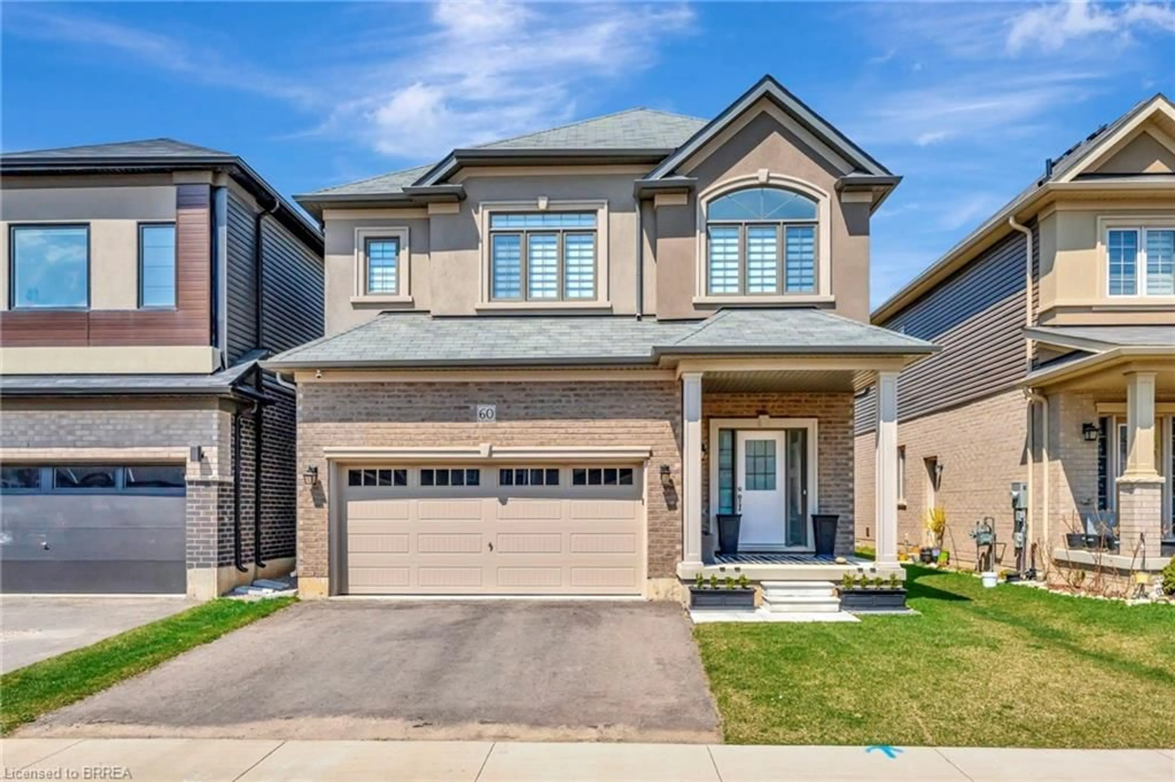 Home with brick exterior material, street for 60 Stauffer Rd, Brantford Ontario N3V 0B4