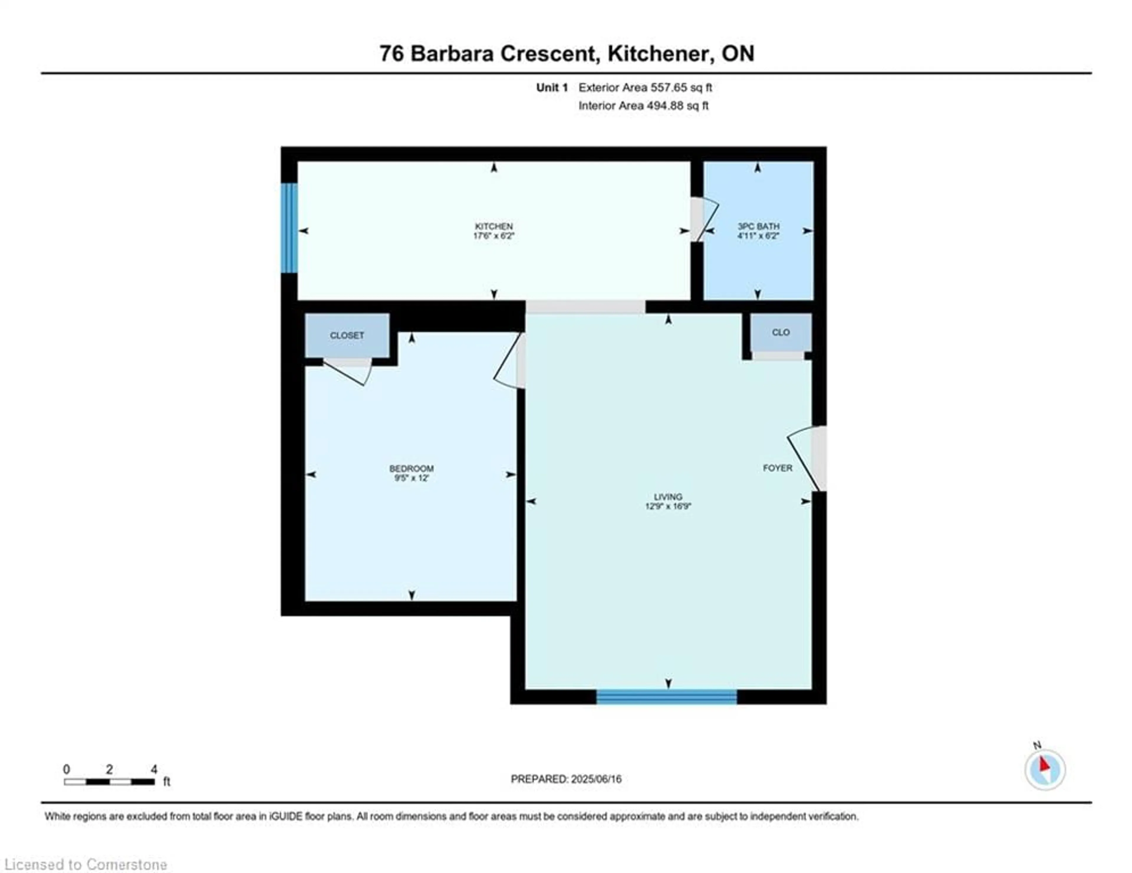 Floor plan for 76 Barbara Cres, Kitchener Ontario N2M 4N2