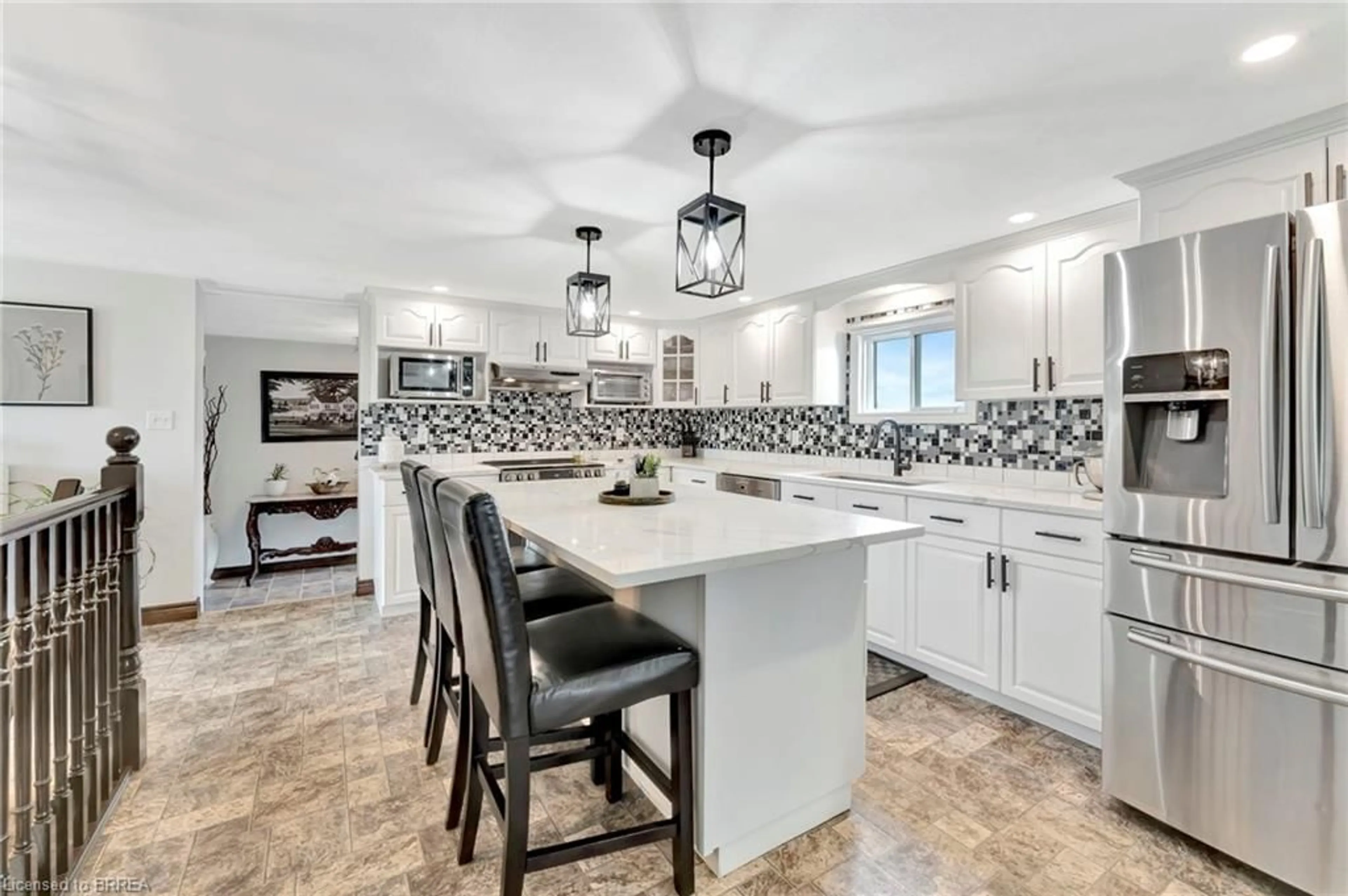 Open concept kitchen, ceramic/tile floor for 1331 Concession 12 Rd, Langton Ontario N0E 1G0