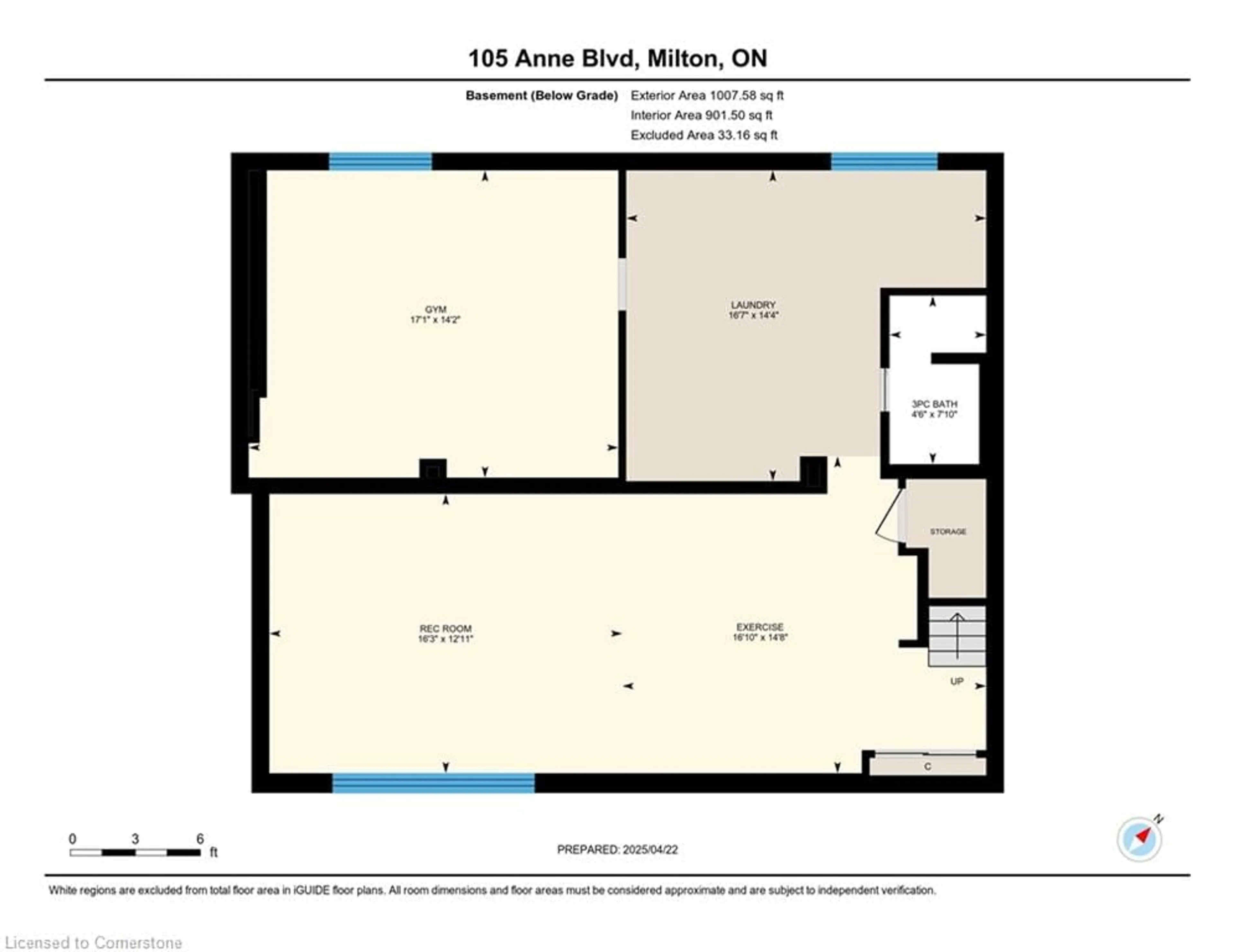 Floor plan for 105 Anne Blvd, Milton Ontario L9T 1A1