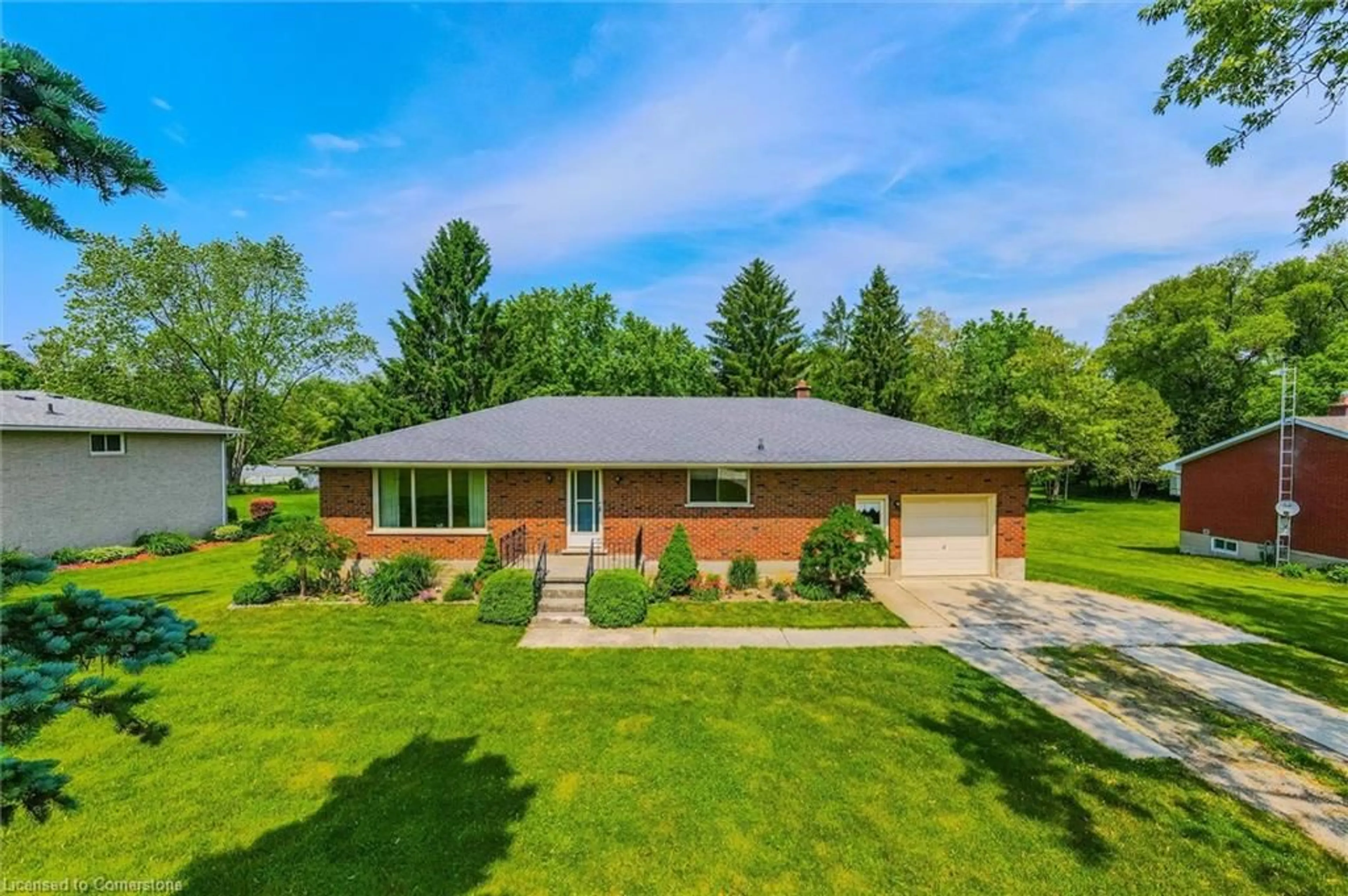 Home with brick exterior material, street for 7298 Wellington Rd 30, Guelph Ontario N1H 6J2