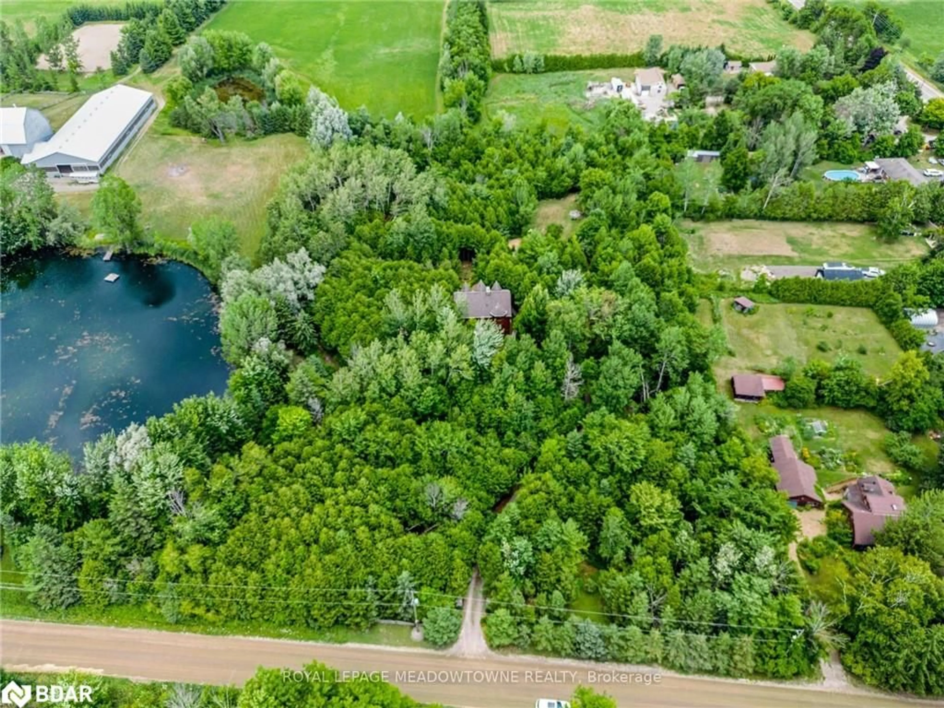 A pic from outside/outdoor area/front of a property/back of a property/a pic from drone, forest/trees view for 4911 Eighth Line, Erin Ontario L7G 4S4