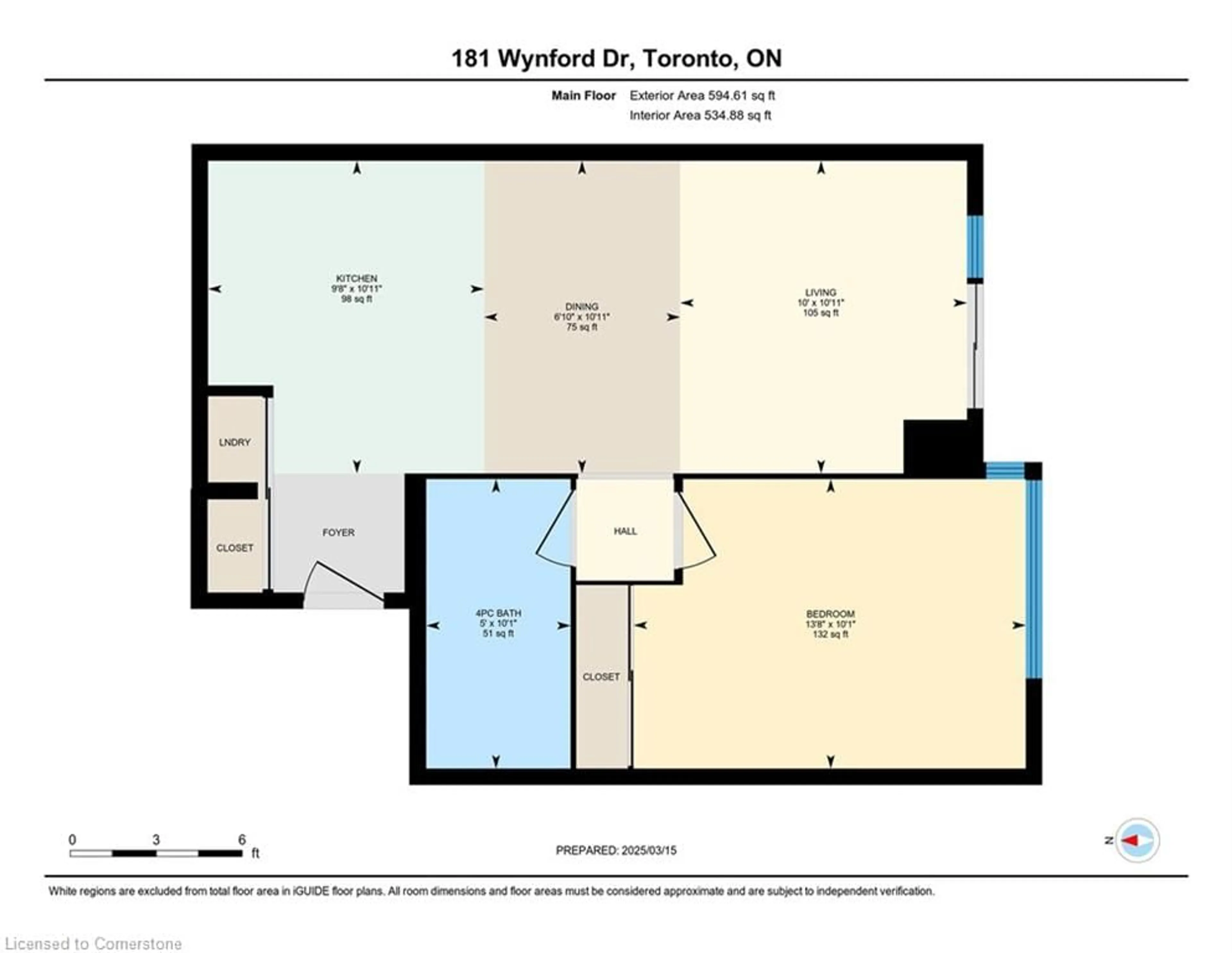 Floor plan for 181 Wynford Dr #1601, Toronto Ontario M3C 0C6