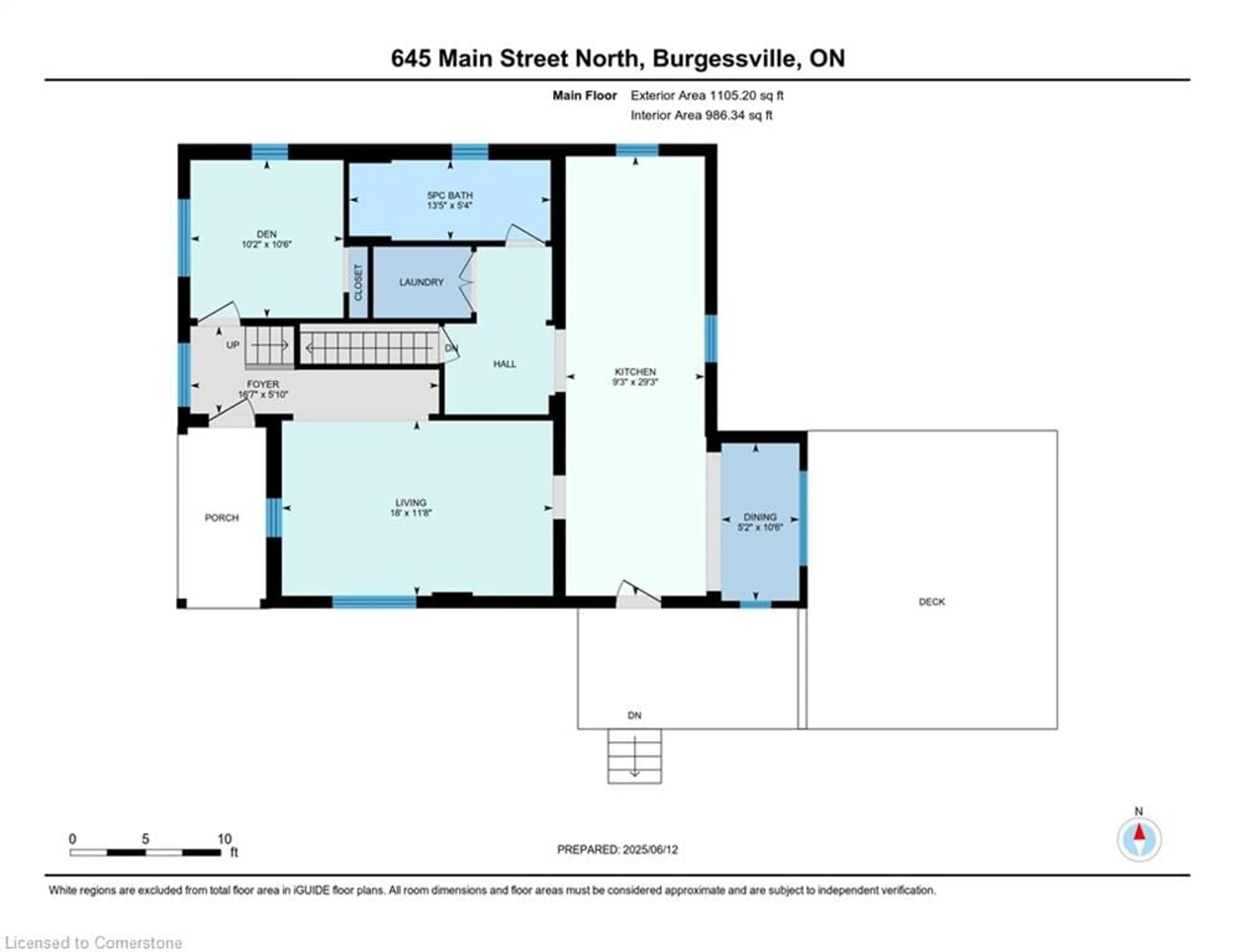 Floor plan for 645 Main St, Burgessville Ontario N0J 1C0