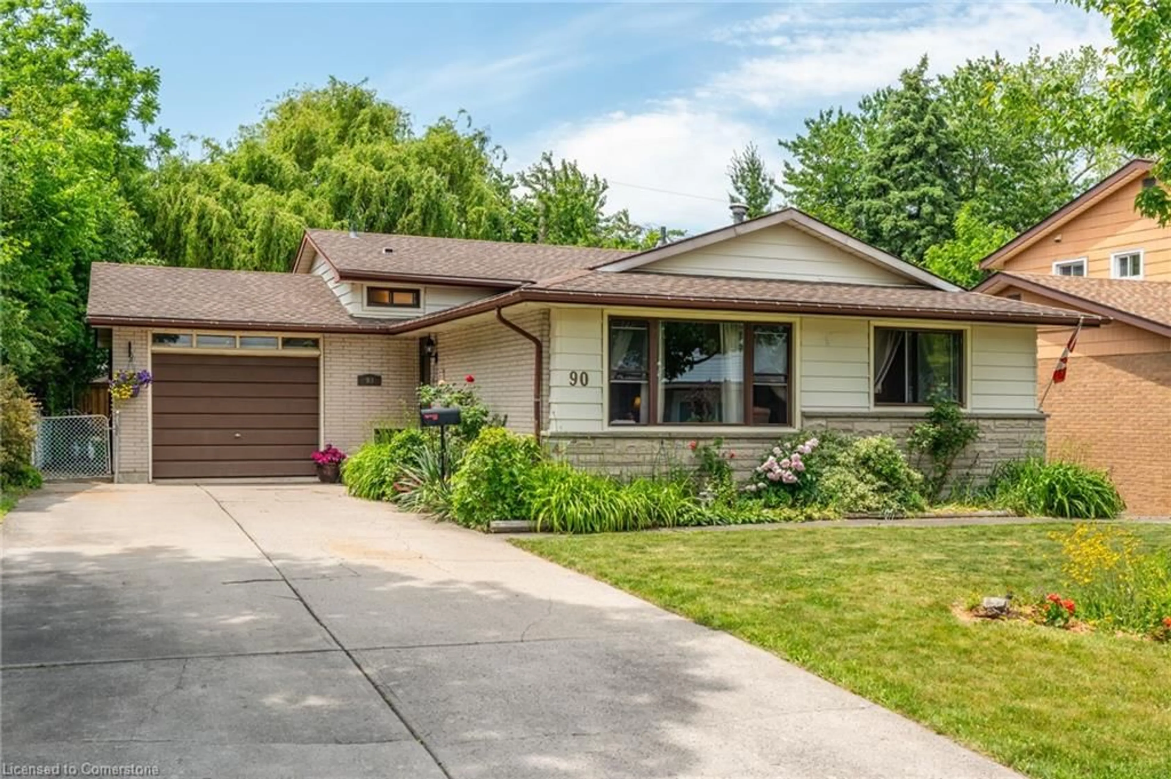 Home with vinyl exterior material, street for 90 Mountbatten Dr, Hamilton Ontario L9C 3V5