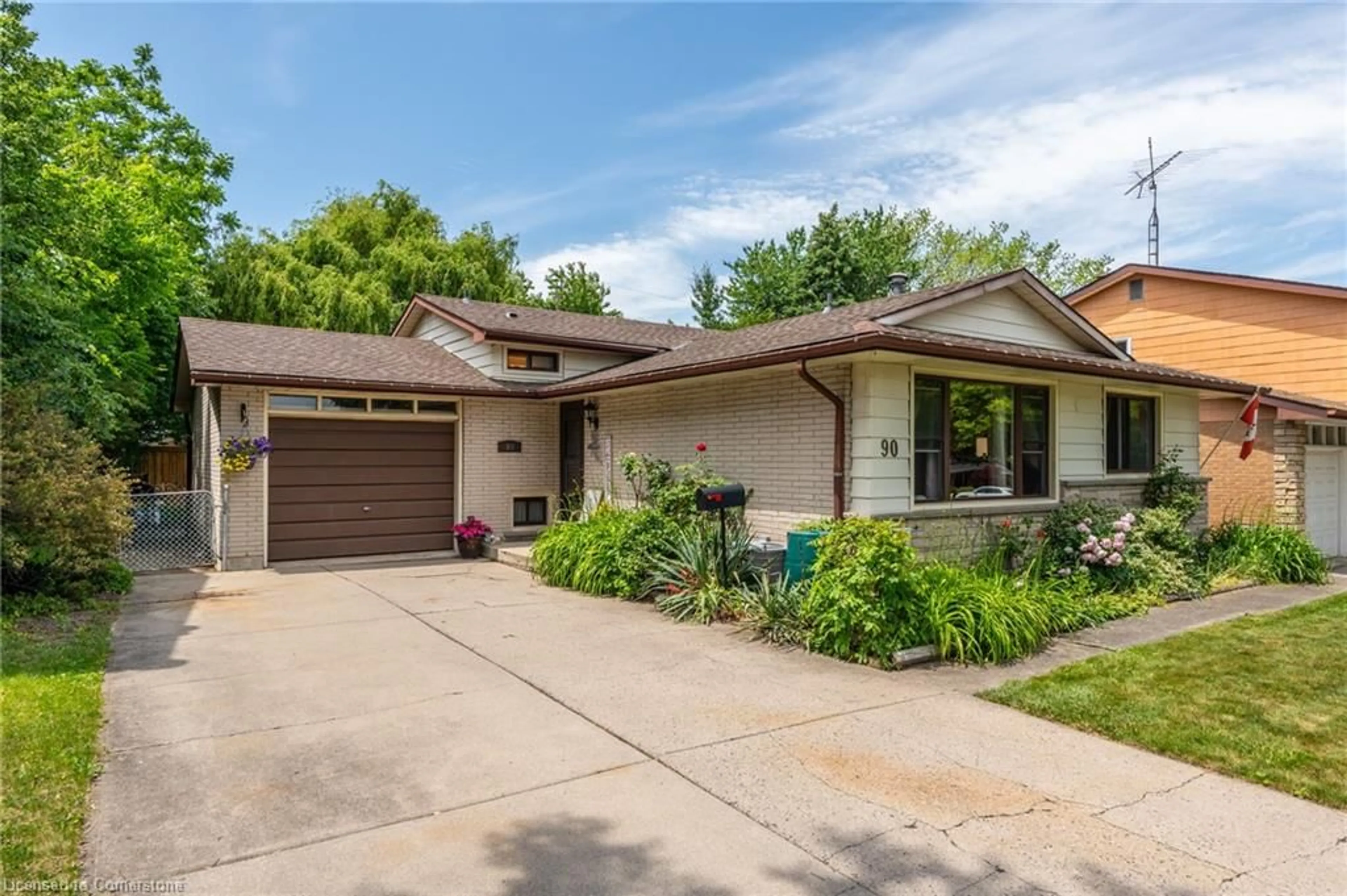 Home with brick exterior material, street for 90 Mountbatten Dr, Hamilton Ontario L9C 3V5